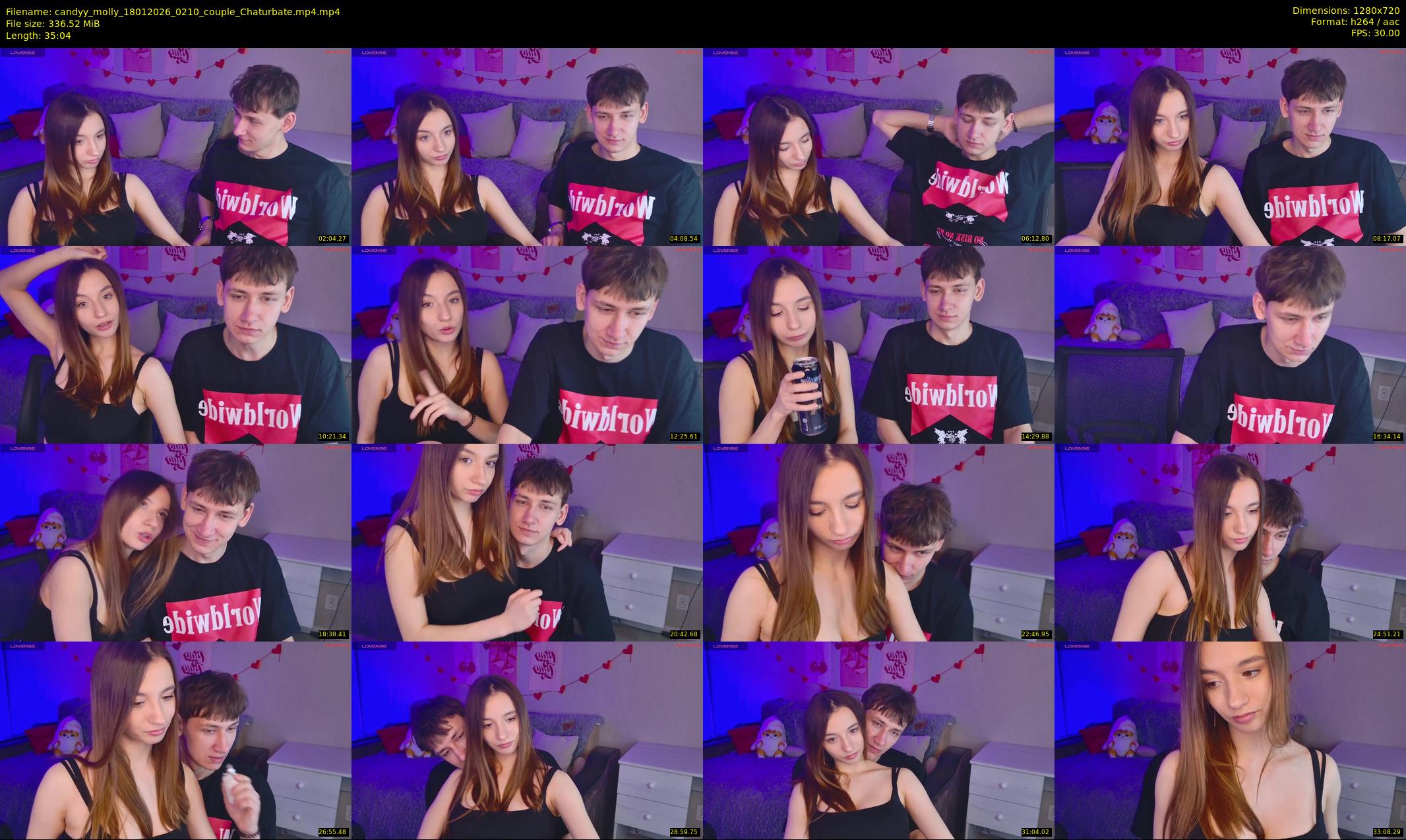 candyy_molly — 36 minute Chaturbate couple cam show recording, 720p, Jan 18, 2026