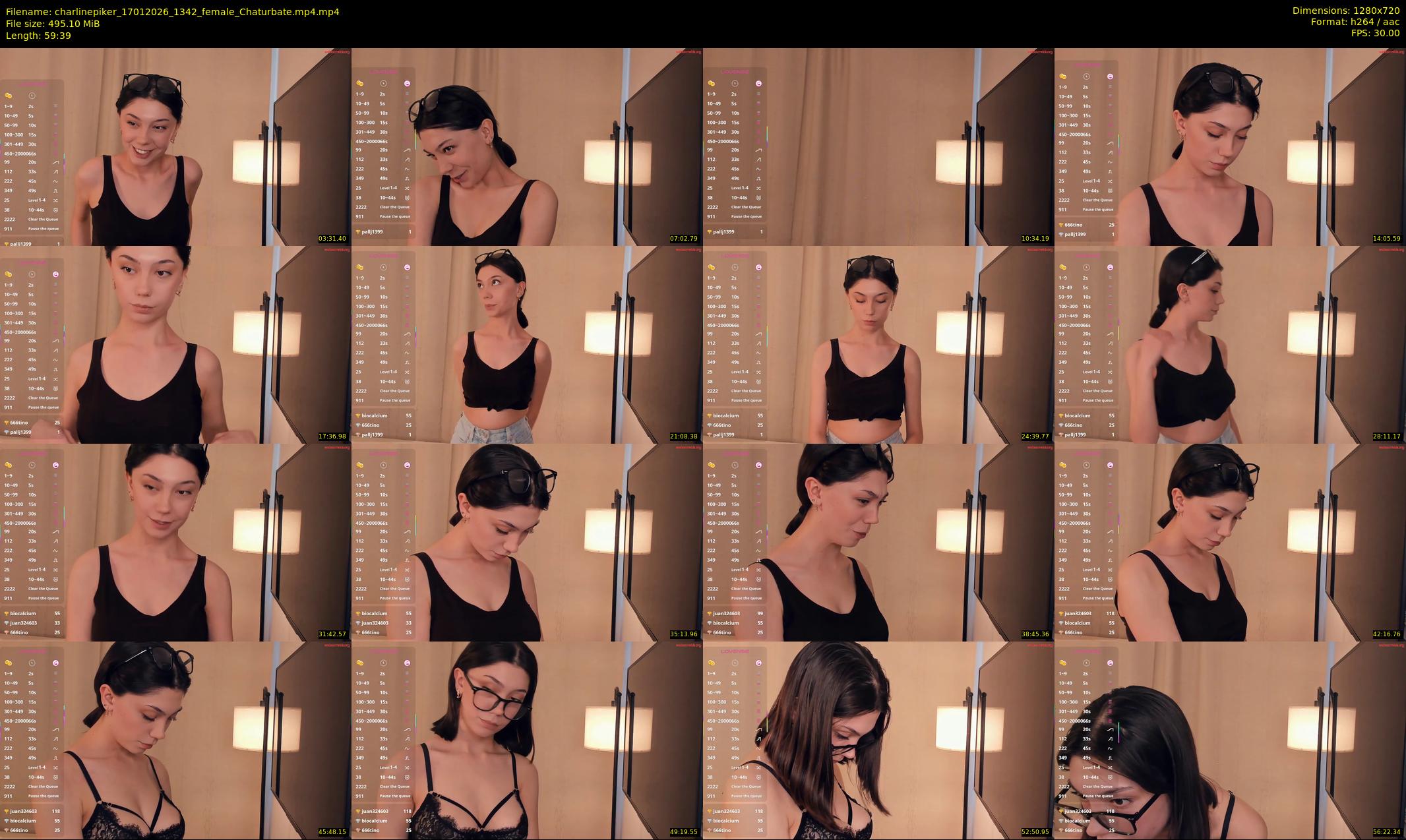 charlinepiker — 60 minute Chaturbate female cam show recording, 720p, Jan 17, 2026