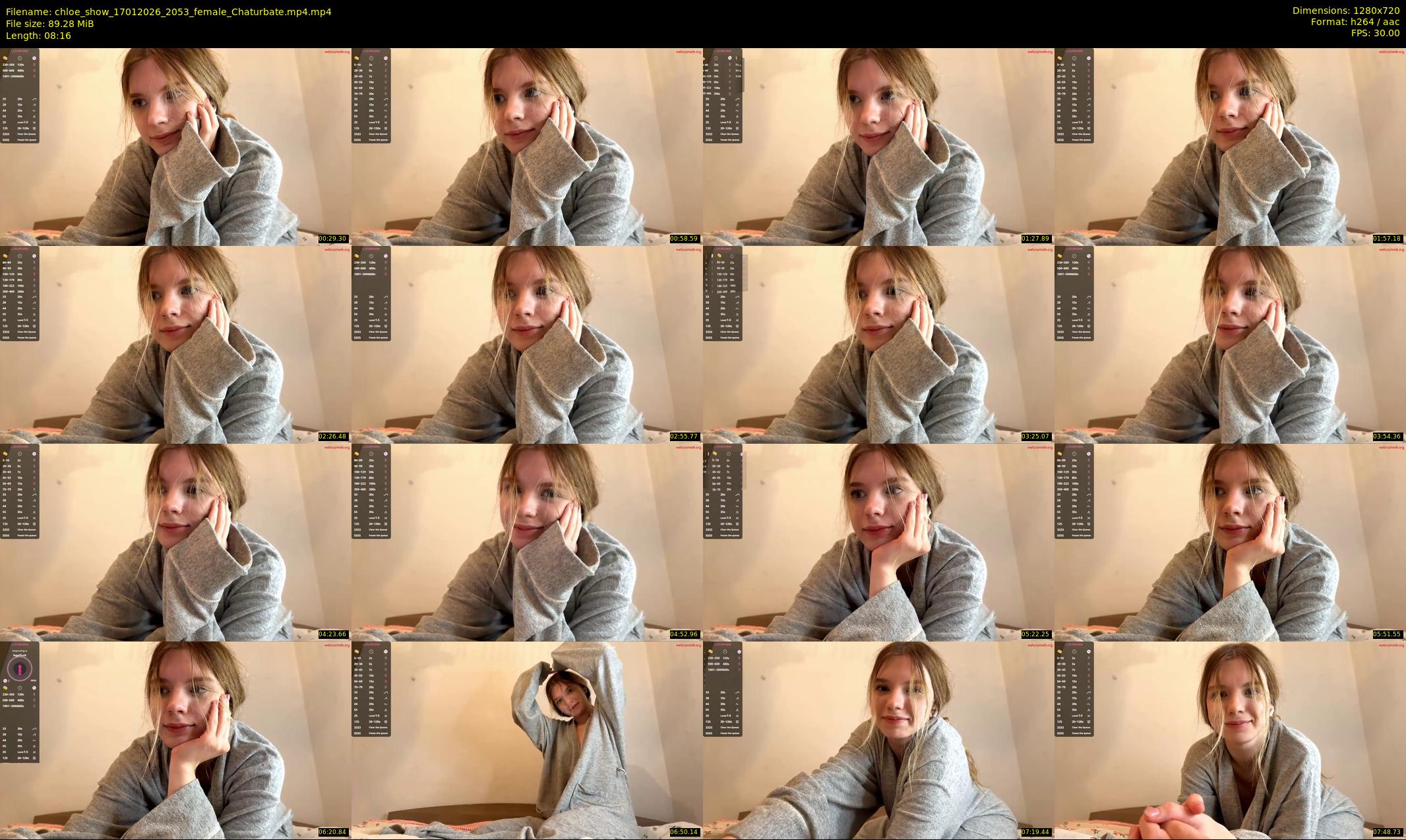 chloe_show — 9 minute Chaturbate female cam show recording, 720p, Jan 17, 2026