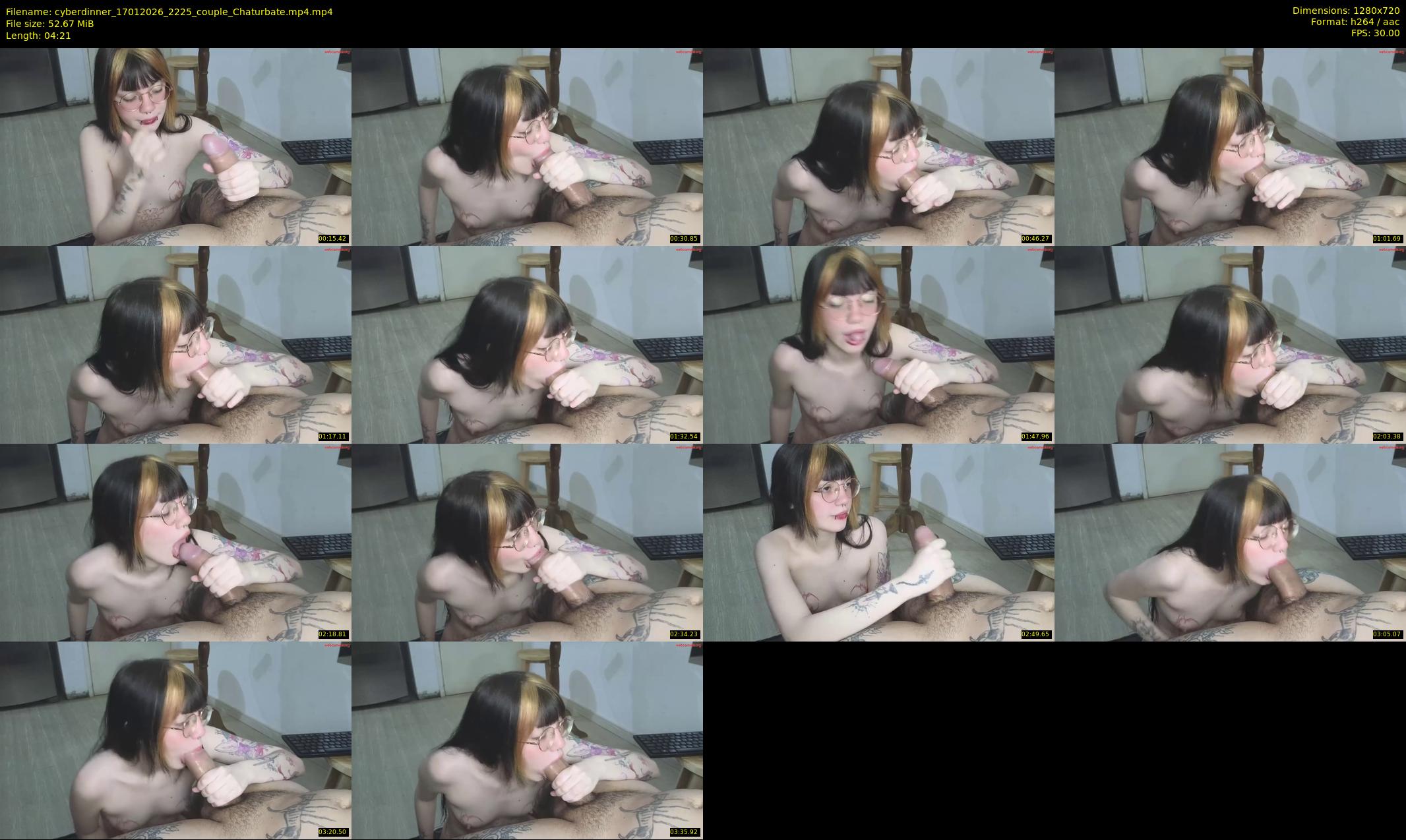 cyberdinner — 5 minute Chaturbate couple cam show recording, 720p, Jan 17, 2026