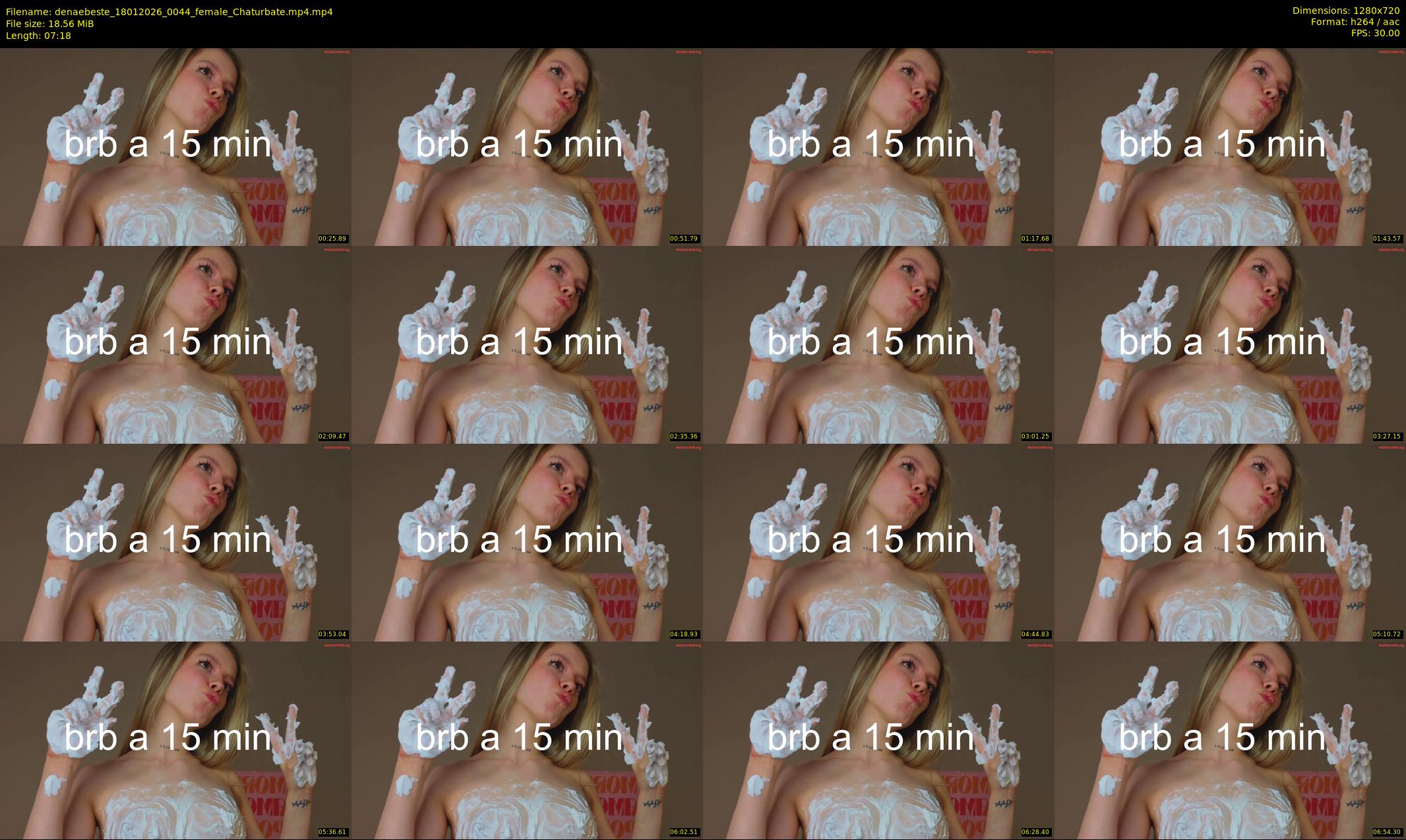 denaebeste — 8 minute Chaturbate female cam show recording, 720p, Jan 18, 2026