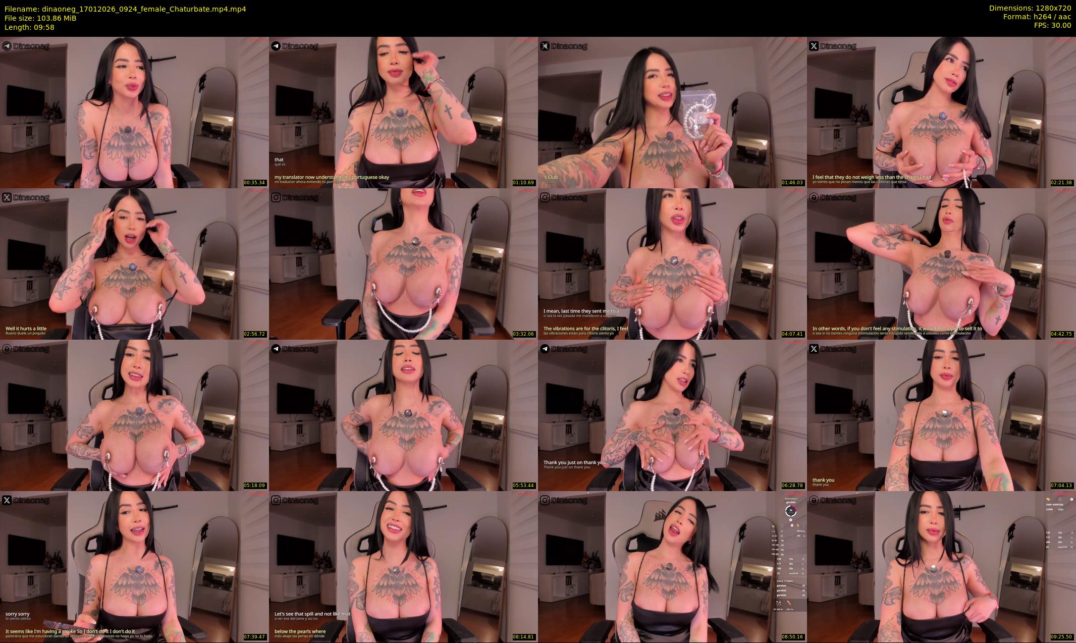 dinaoneg — 10 minute Chaturbate female cam show recording, 720p, Jan 17, 2026
