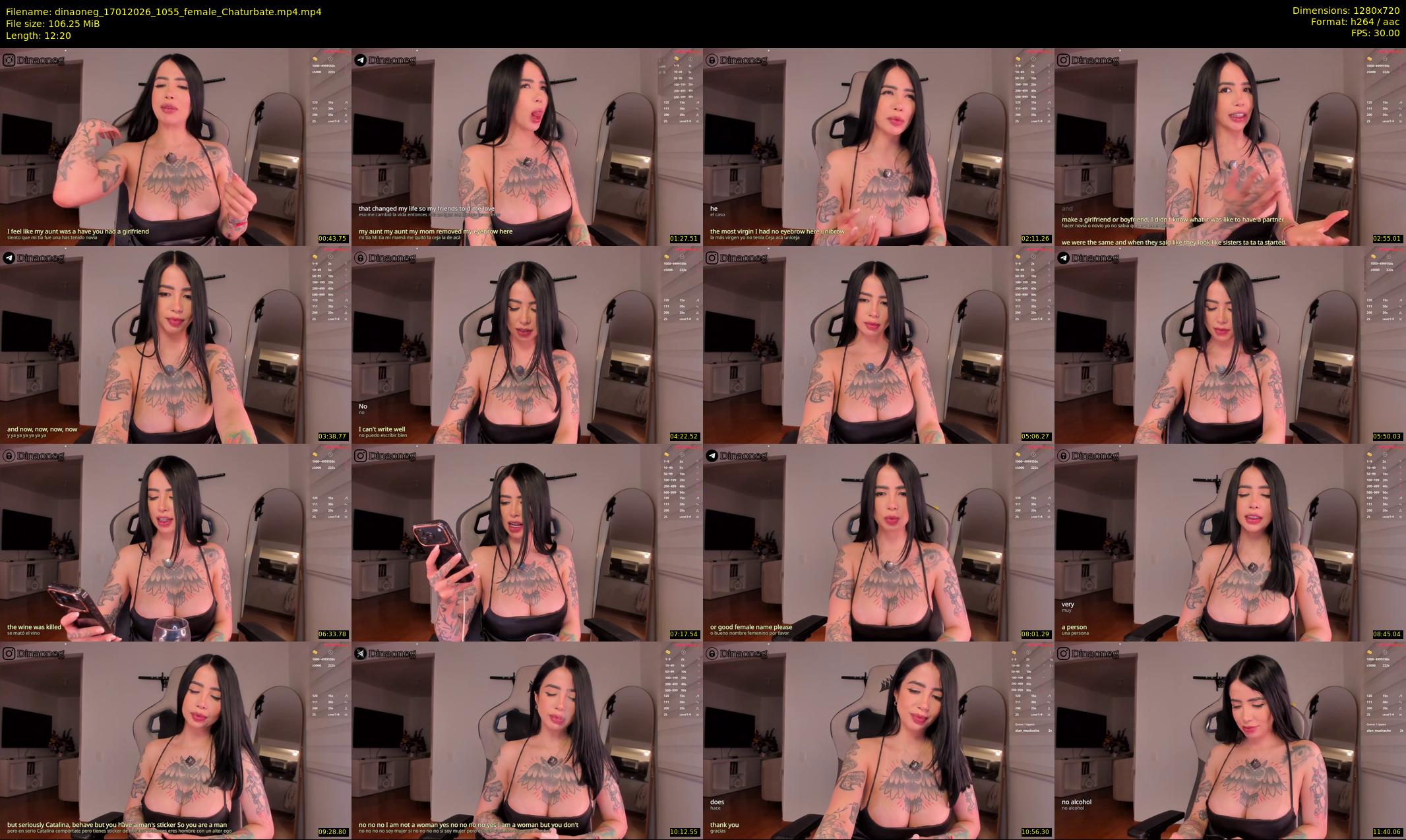 dinaoneg — 13 minute Chaturbate female cam show recording, 720p, Jan 17, 2026