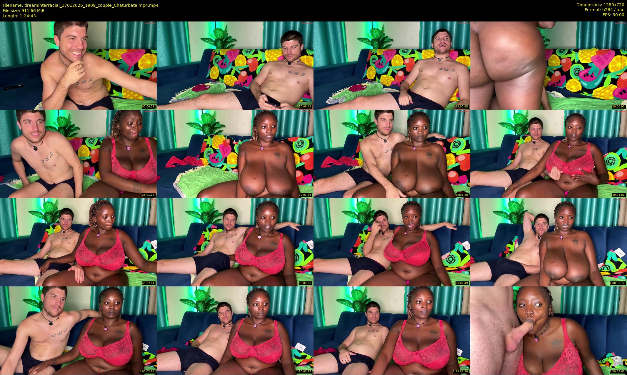 dreaminterracial — 85 minute Chaturbate couple cam show recording, 720p, Jan 17, 2026