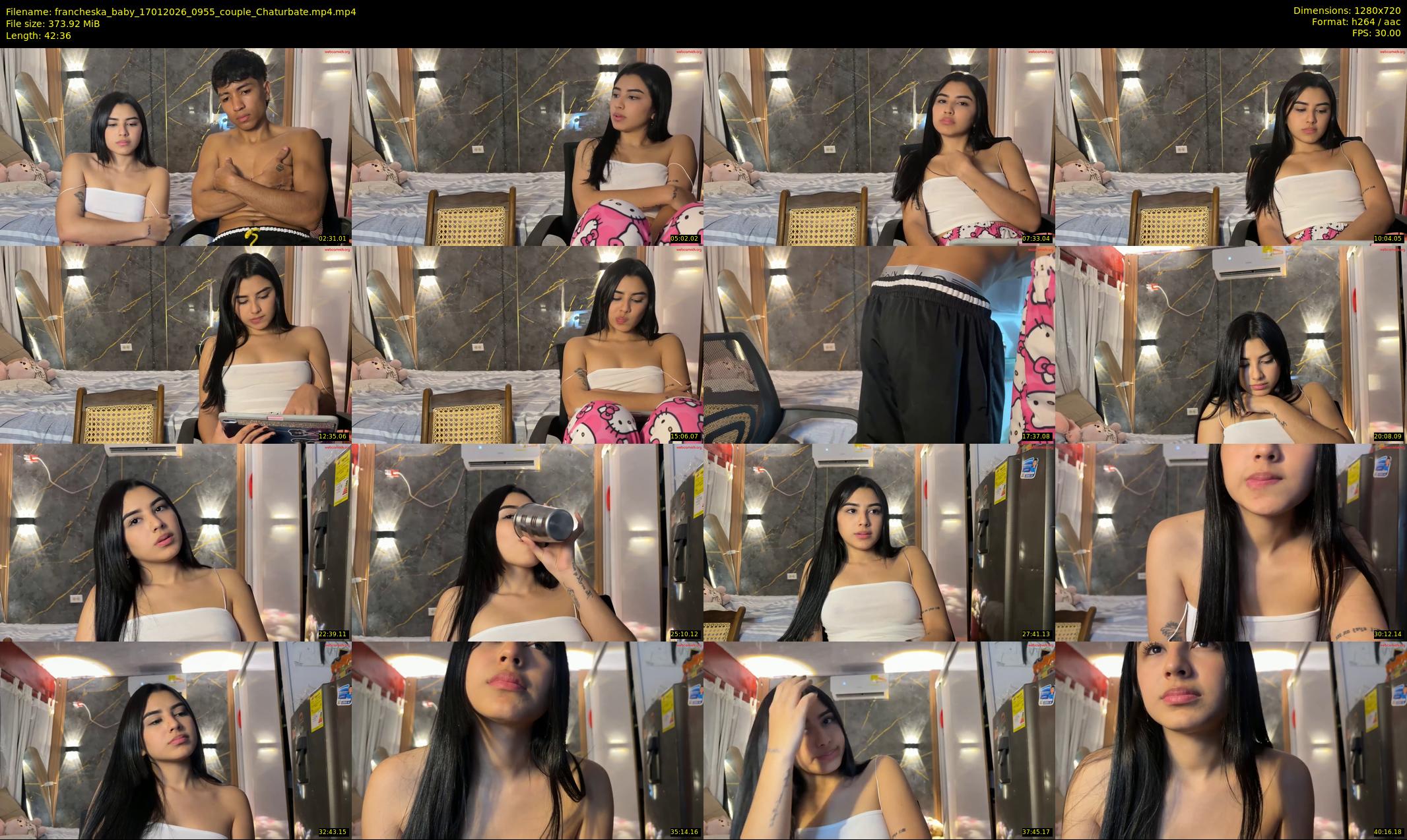 francheska_baby — 43 minute Chaturbate couple cam show recording, 720p, Jan 17, 2026