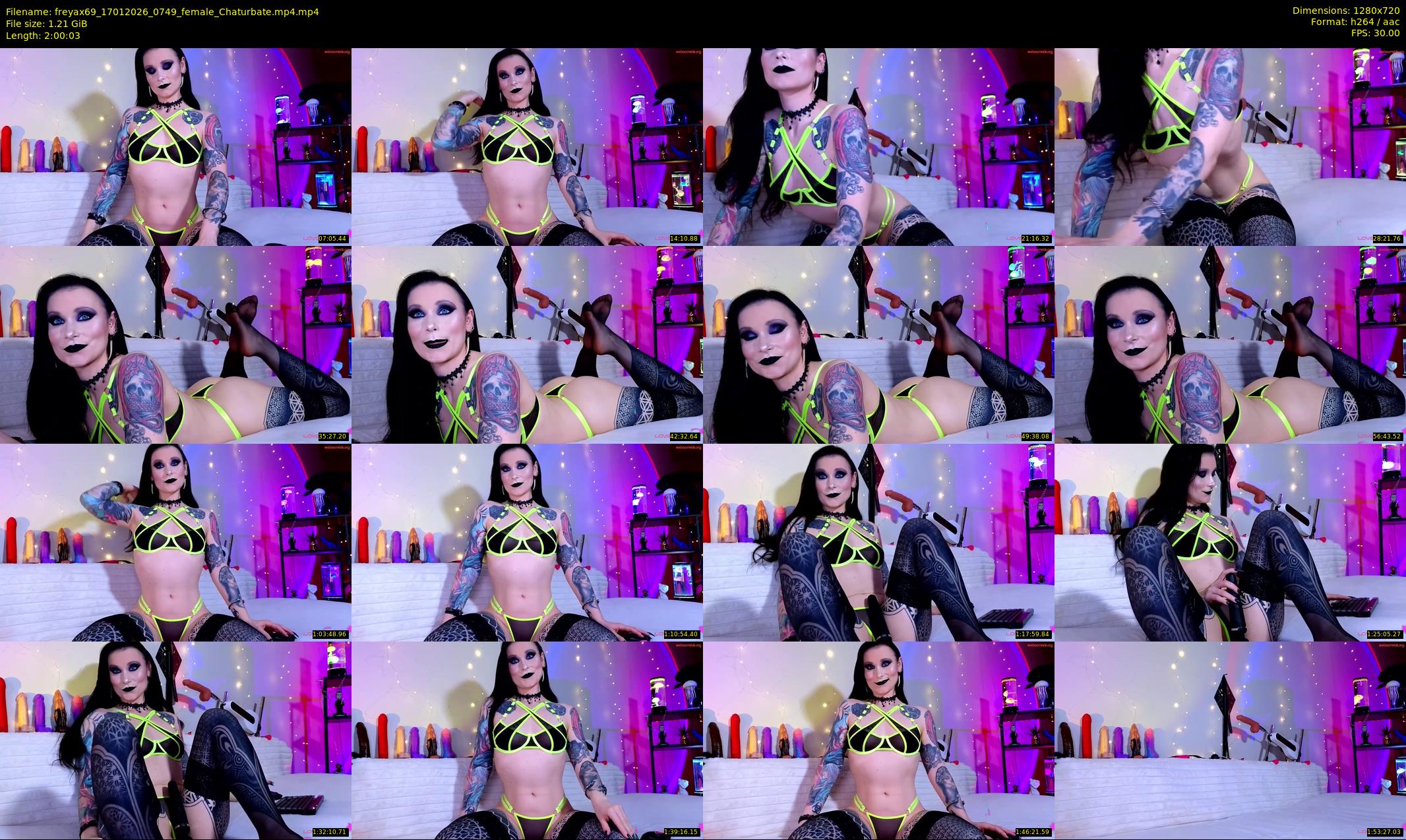 freyax69 — 121 minute Chaturbate female cam show recording, 720p, Jan 17, 2026