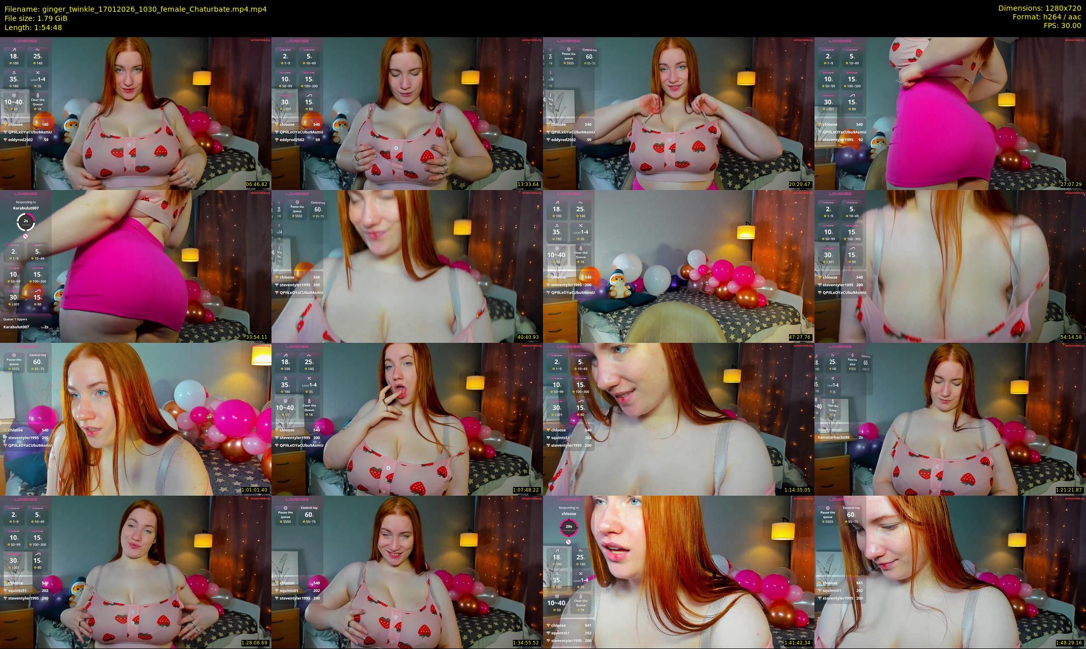 ginger_twinkle — 115 minute Chaturbate female cam show recording, 720p, Jan 17, 2026