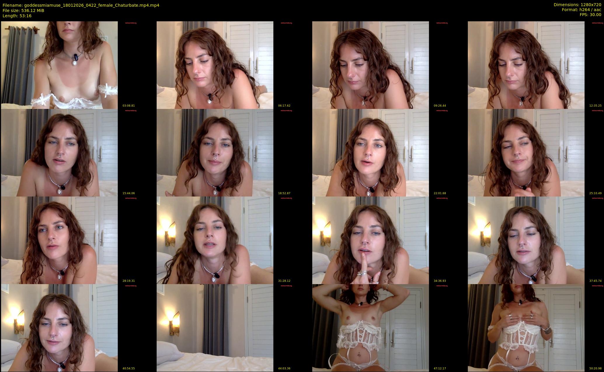 goddessmiamuse — 54 minute Chaturbate female cam show recording, 720p, Jan 18, 2026