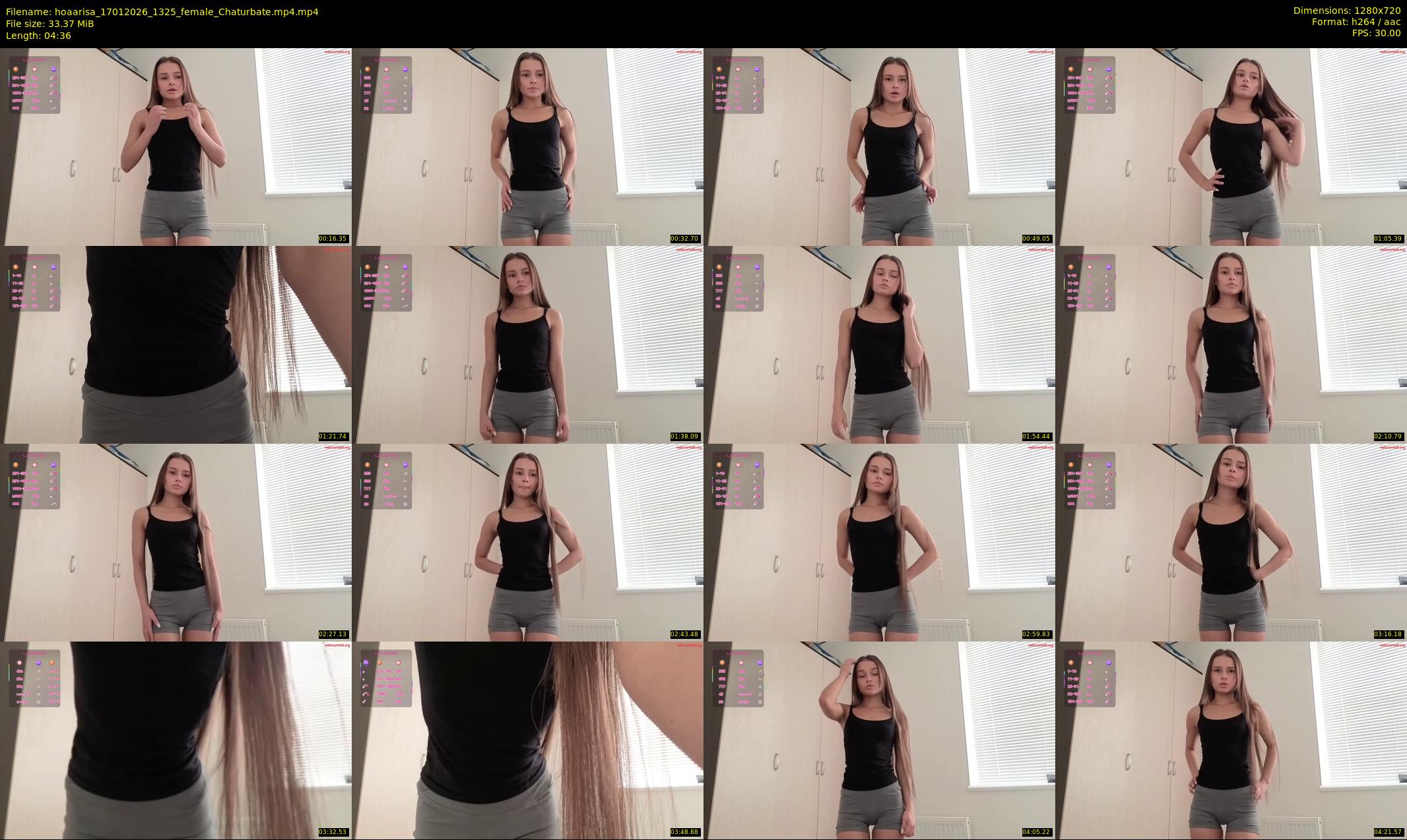 hoaarisa — 5 minute Chaturbate female cam show recording, 720p, Jan 17, 2026