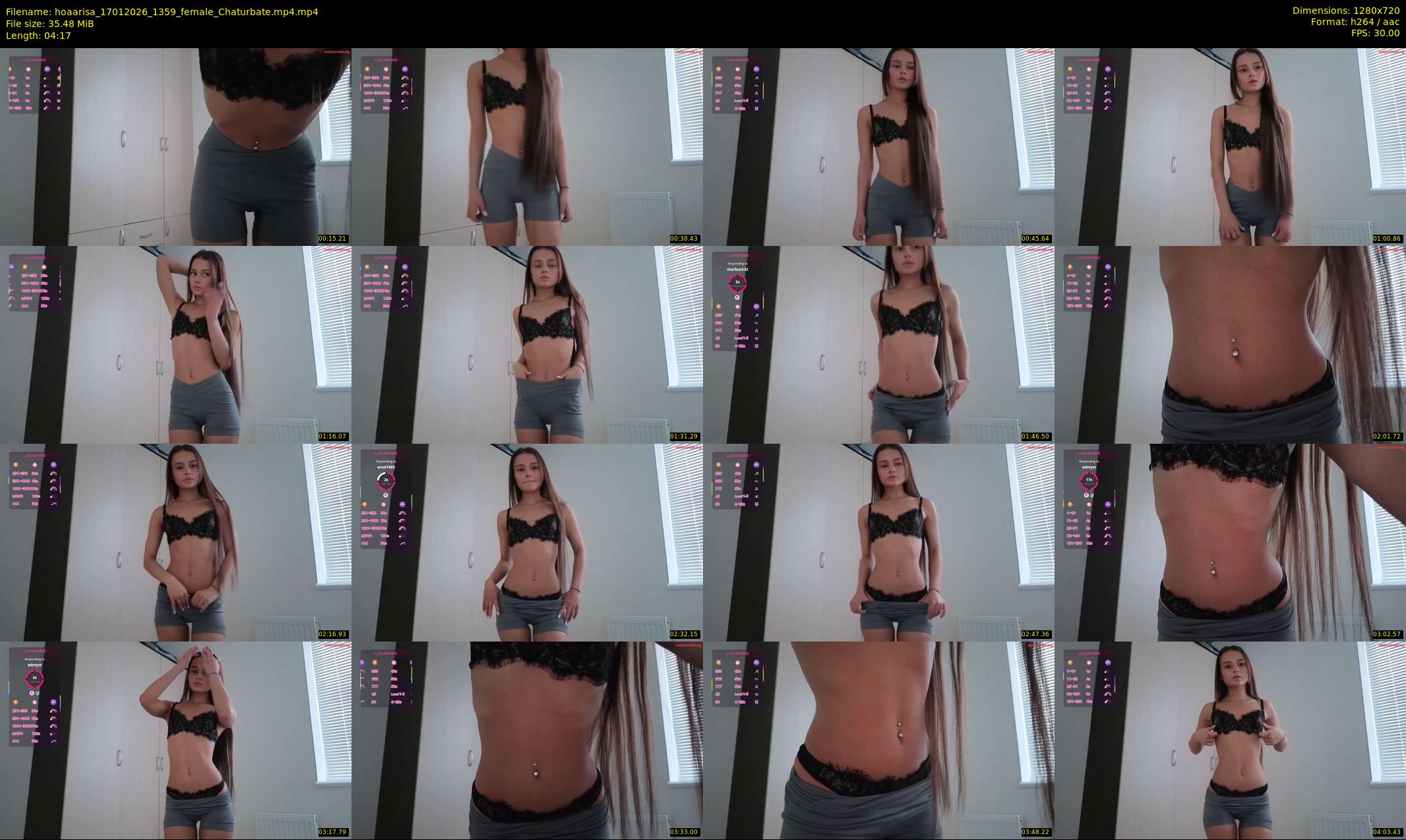 hoaarisa — 5 minute Chaturbate female cam show recording, 720p, Jan 17, 2026