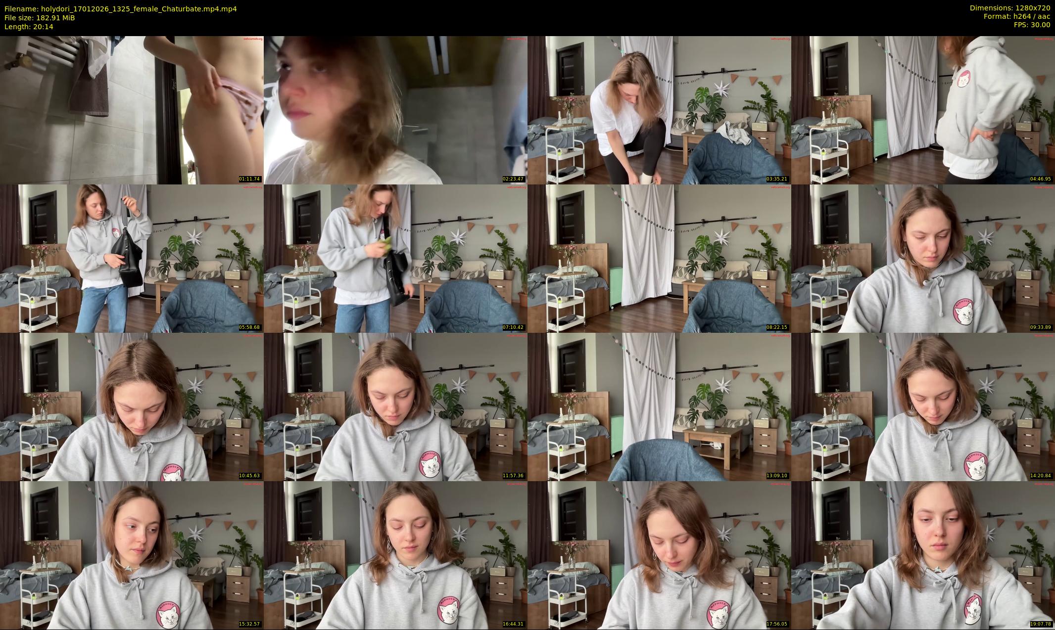 holydori — 21 minute Chaturbate female cam show recording, 720p, Jan 17, 2026