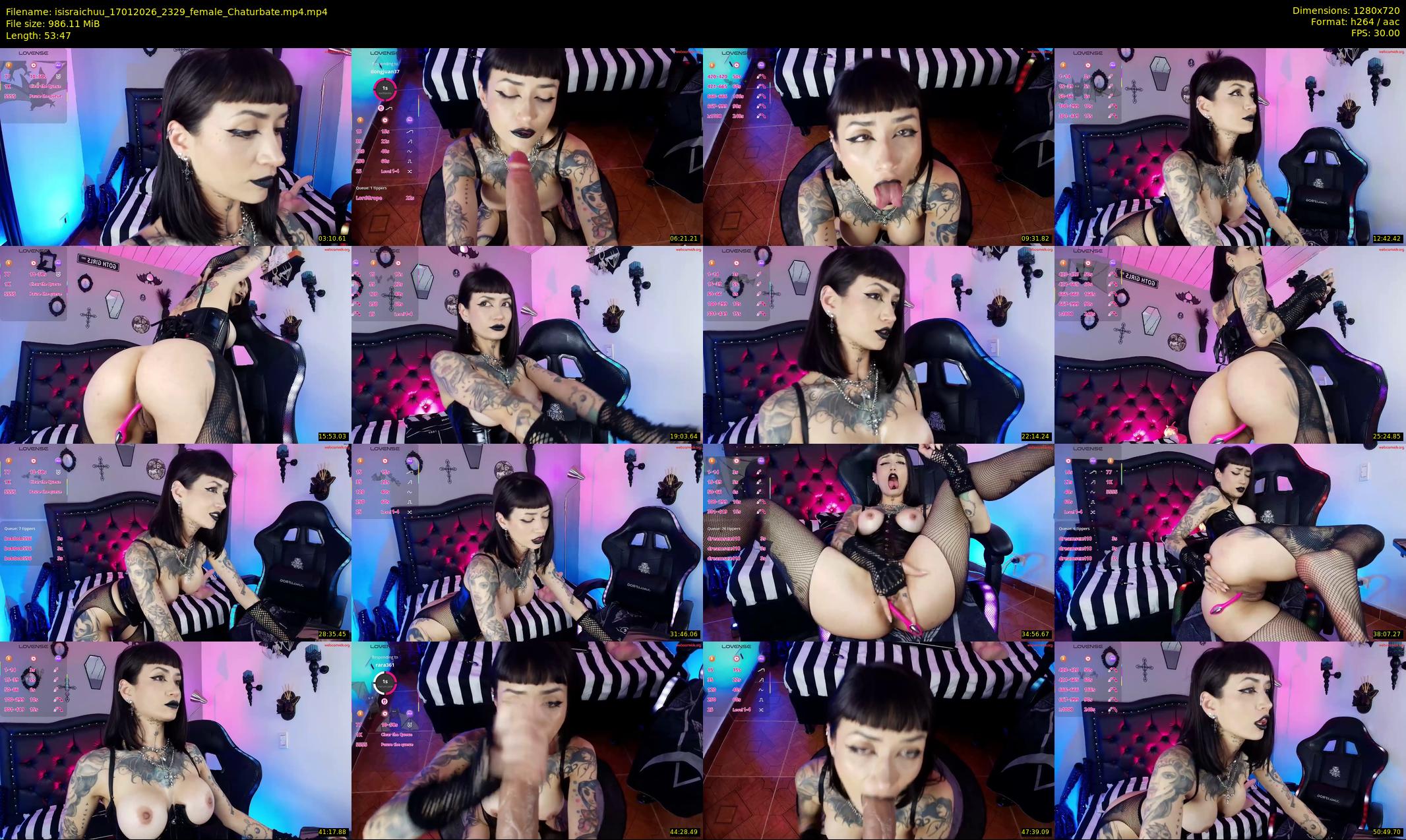 isisraichuu — 54 minute Chaturbate female cam show recording, 720p, Jan 17, 2026