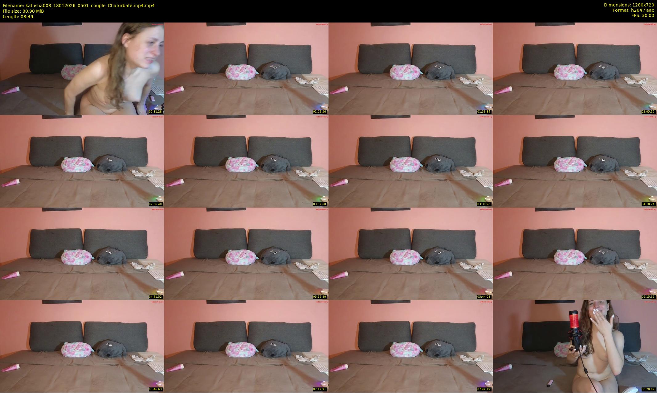 katusha008 — 9 minute Chaturbate couple cam show recording, 720p, Jan 18, 2026