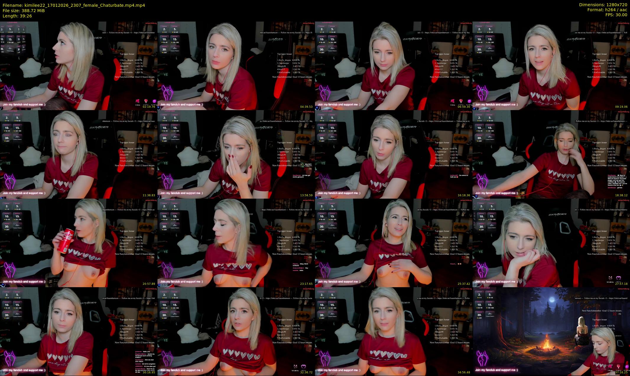kimilee22 — 40 minute Chaturbate female cam show recording, 720p, Jan 17, 2026