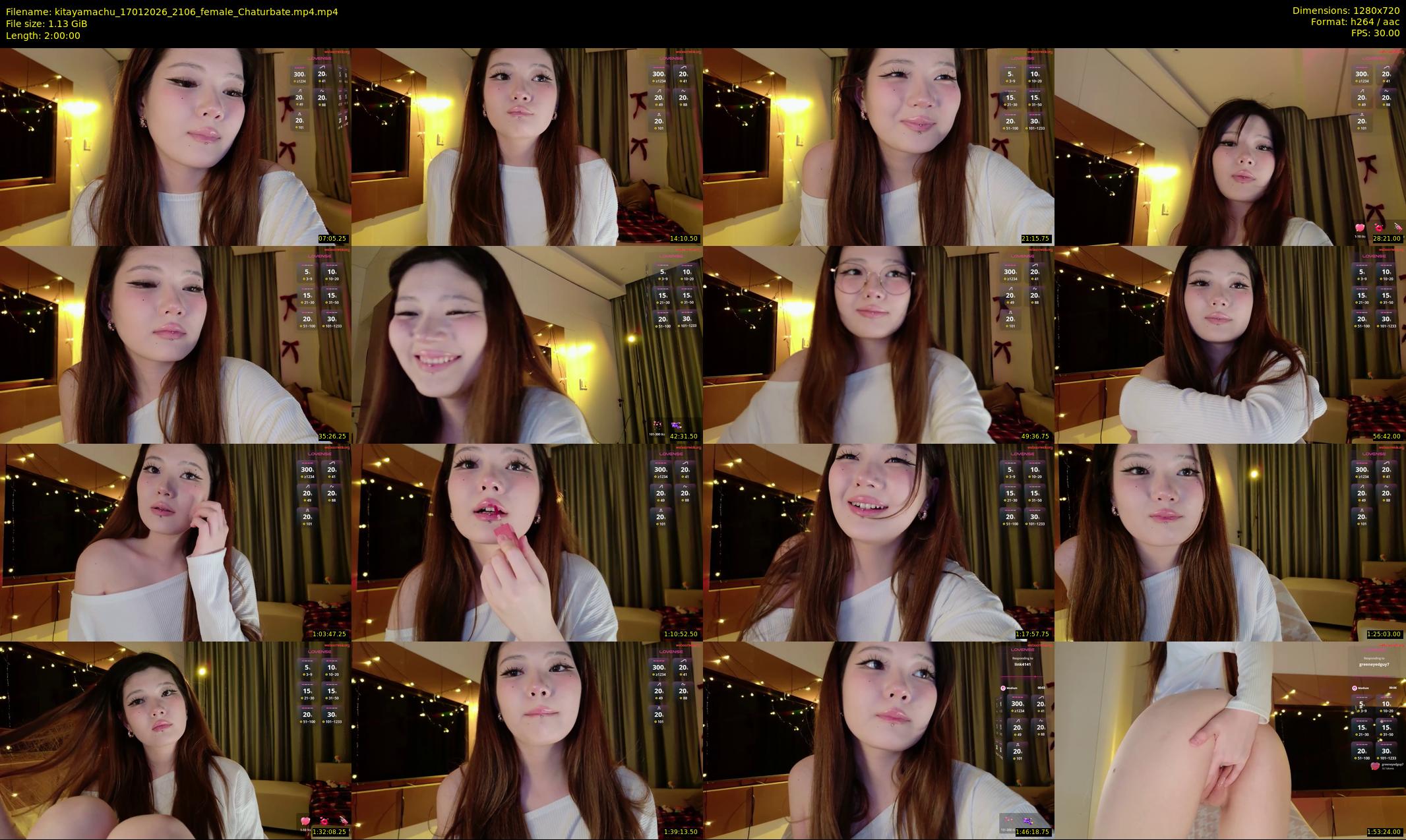 kitayamachu — 120 minute Chaturbate female cam show recording, 720p, Jan 17, 2026