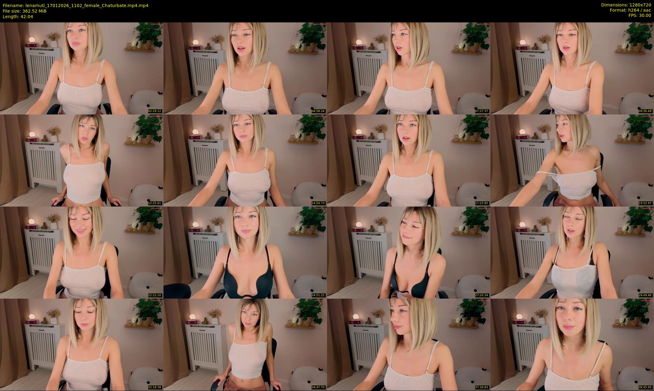 lenamuti — 43 minute Chaturbate female cam show recording, 720p, Jan 17, 2026