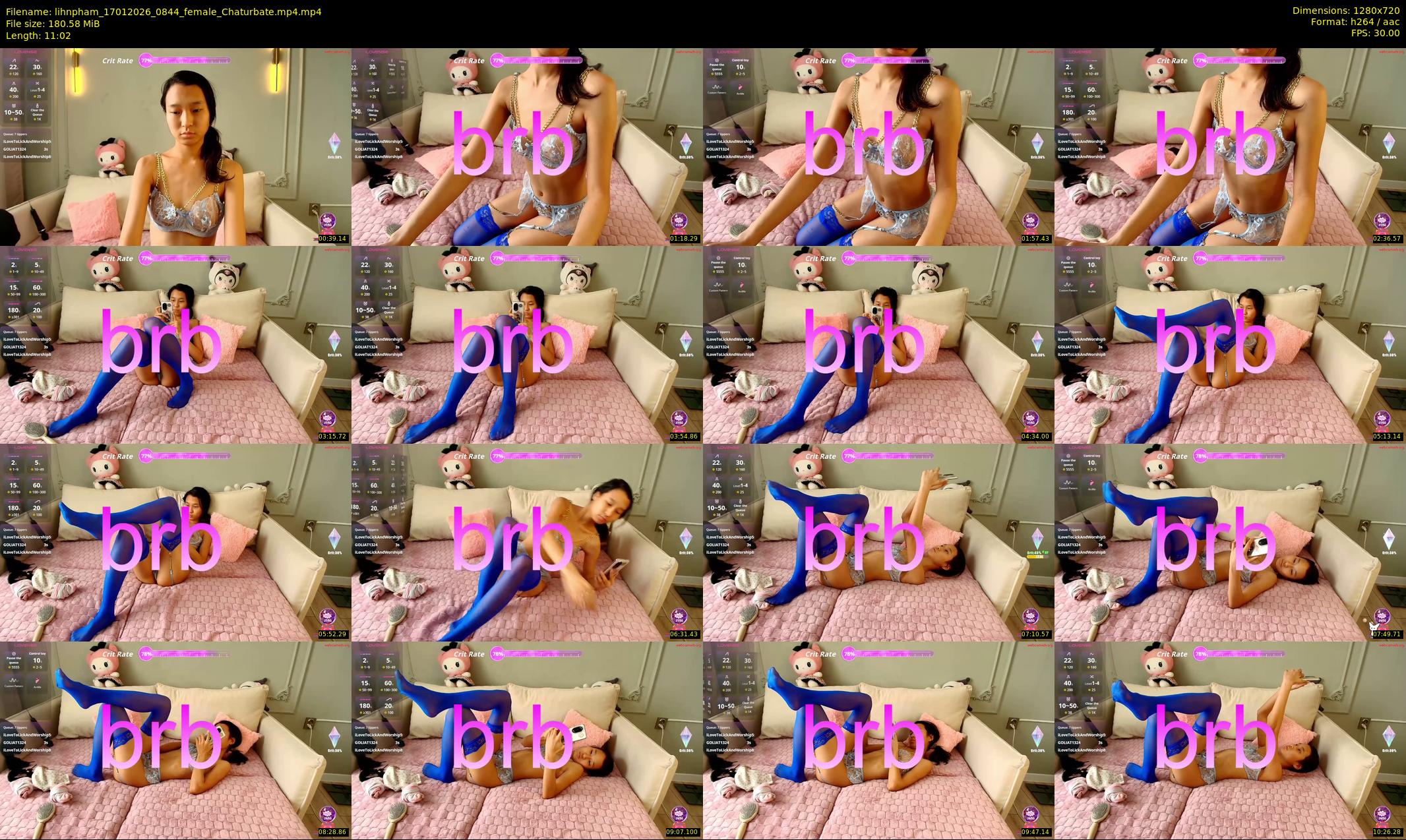 lihnpham — 12 minute Chaturbate female cam show recording, 720p, Jan 17, 2026