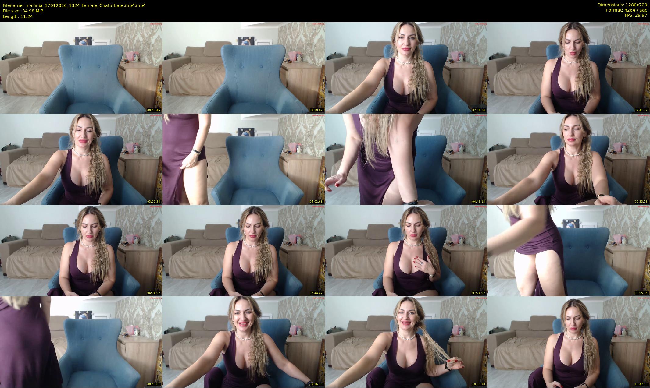 mallinia — 12 minute Chaturbate female cam show recording, 720p, Jan 17, 2026