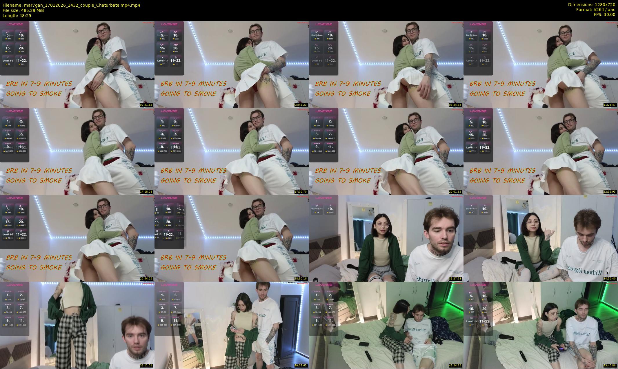 mar7gan — 49 minute Chaturbate couple cam show recording, 720p, Jan 17, 2026