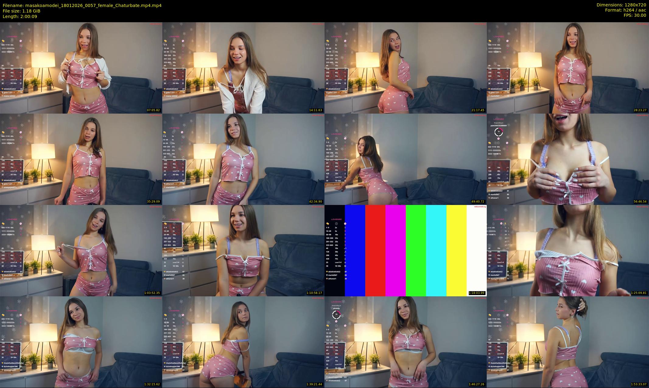 masakoamodei — 121 minute Chaturbate female cam show recording, 720p, Jan 18, 2026