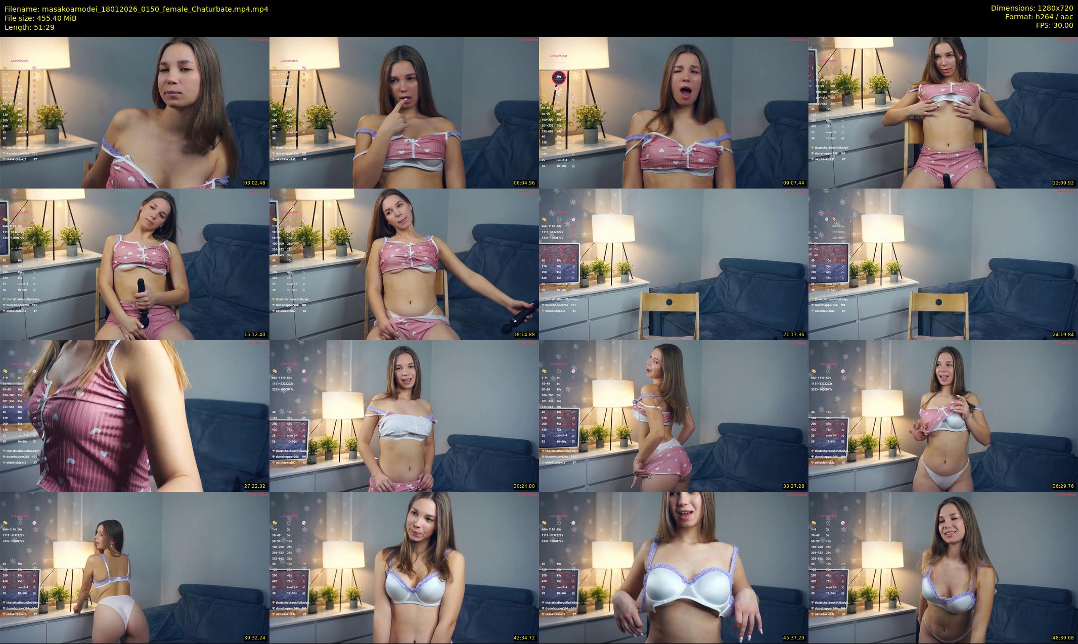 masakoamodei — 52 minute Chaturbate female cam show recording, 720p, Jan 18, 2026