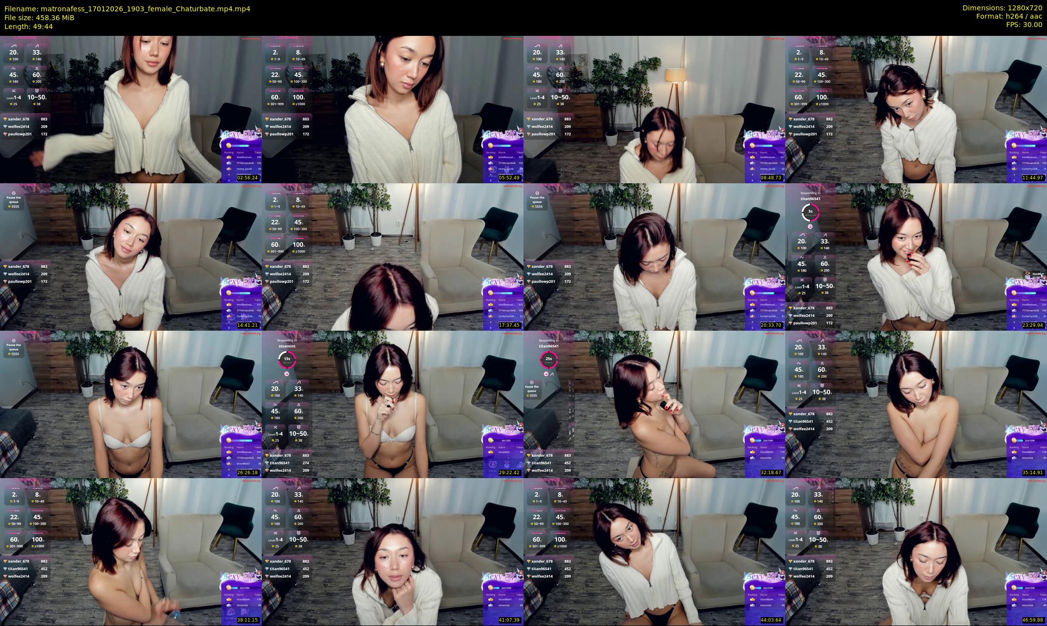 matronafess — 50 minute Chaturbate female cam show recording, 720p, Jan 17, 2026
