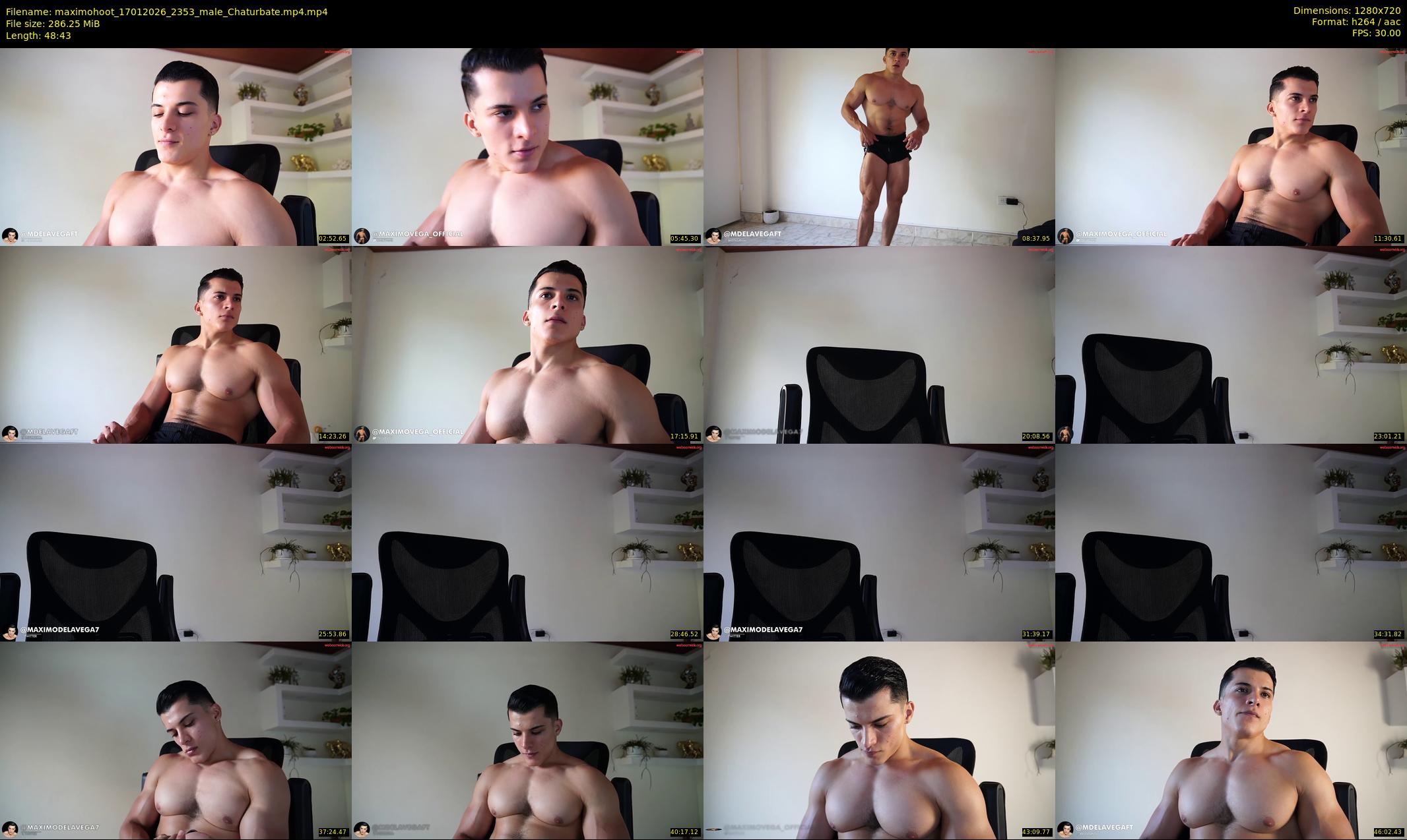 maximohoot — 49 minute Chaturbate male cam show recording, 720p, Jan 17, 2026