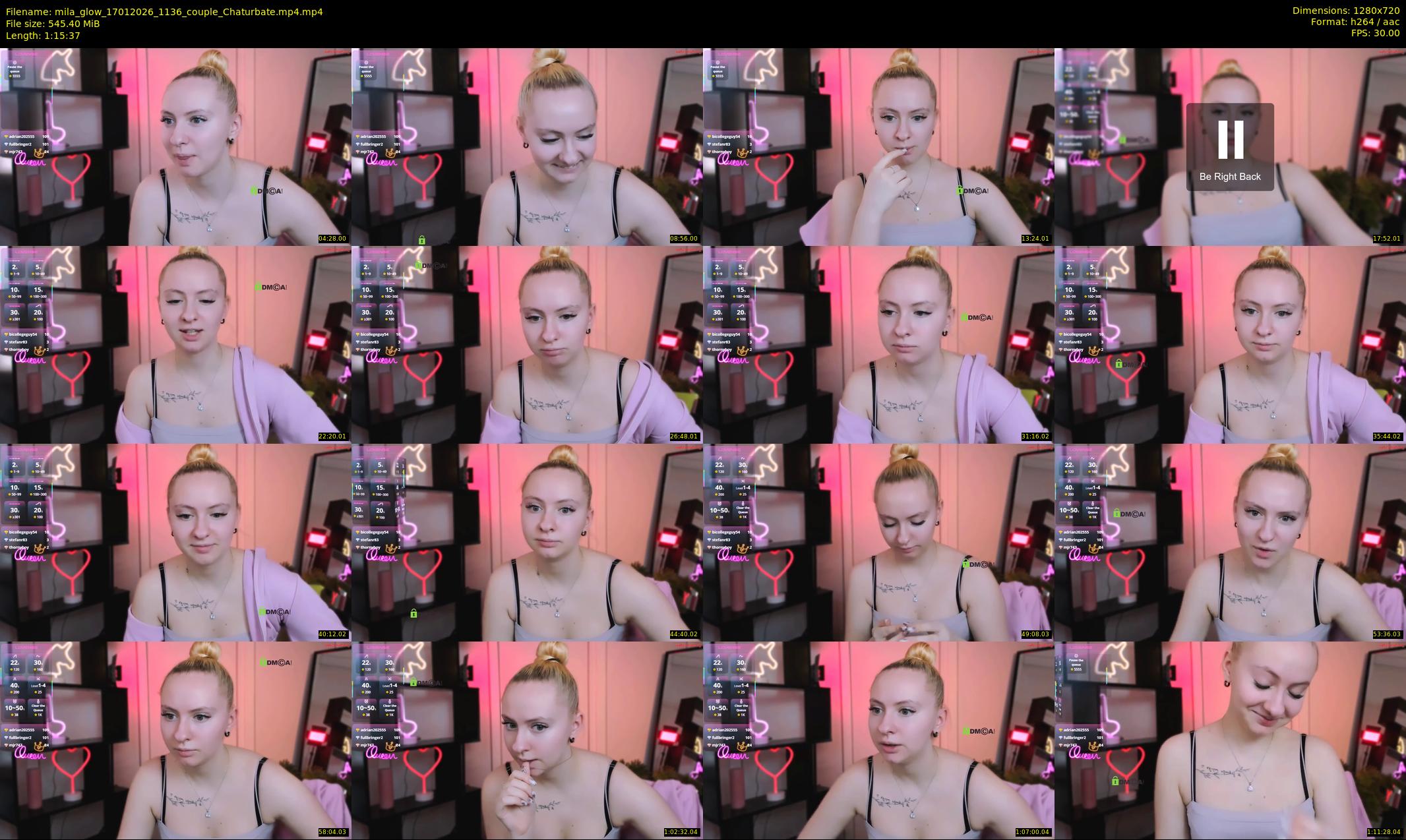 mila_glow — 76 minute Chaturbate female cam show recording, 720p, Jan 17, 2026