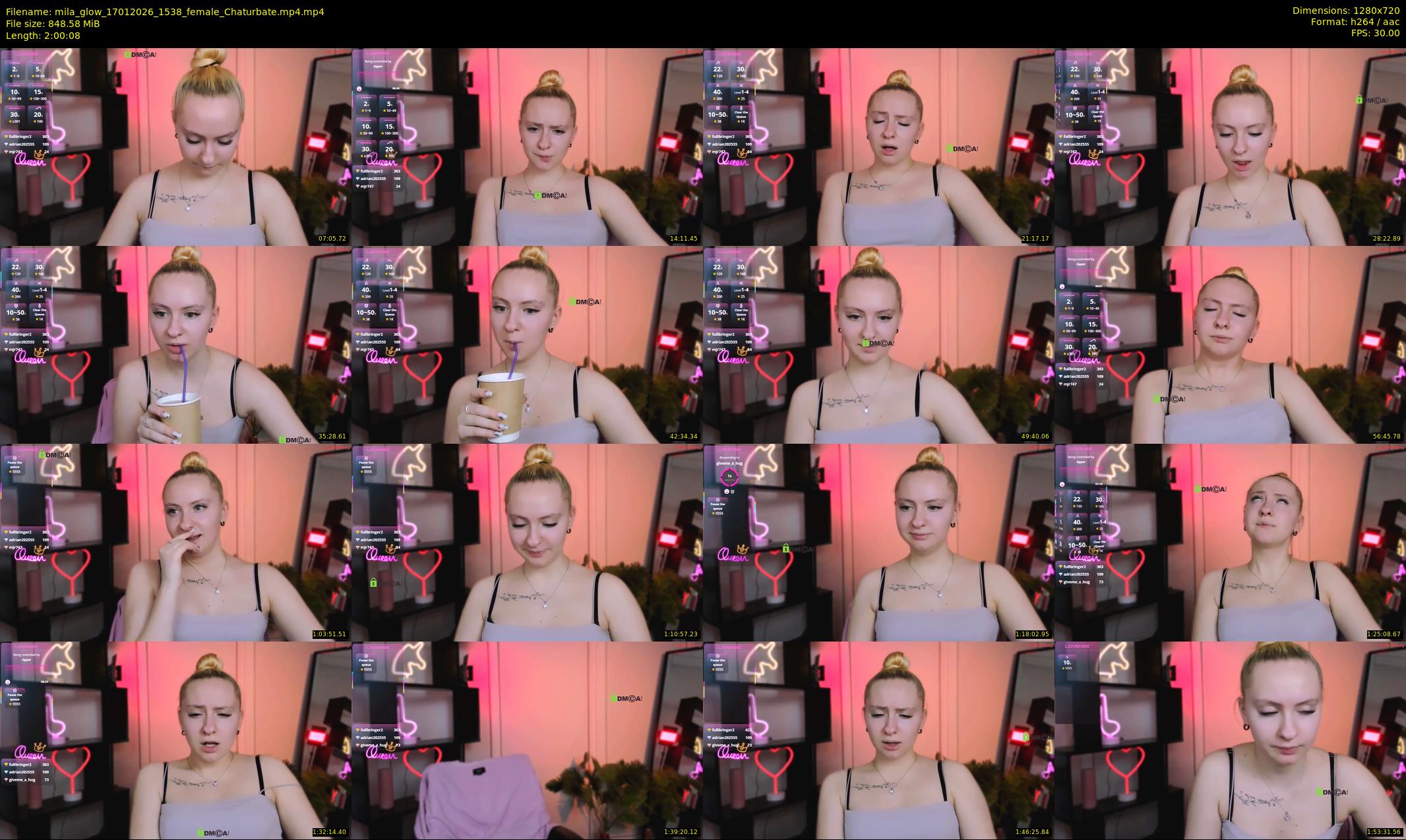 mila_glow — 121 minute Chaturbate female cam show recording, 720p, Jan 17, 2026