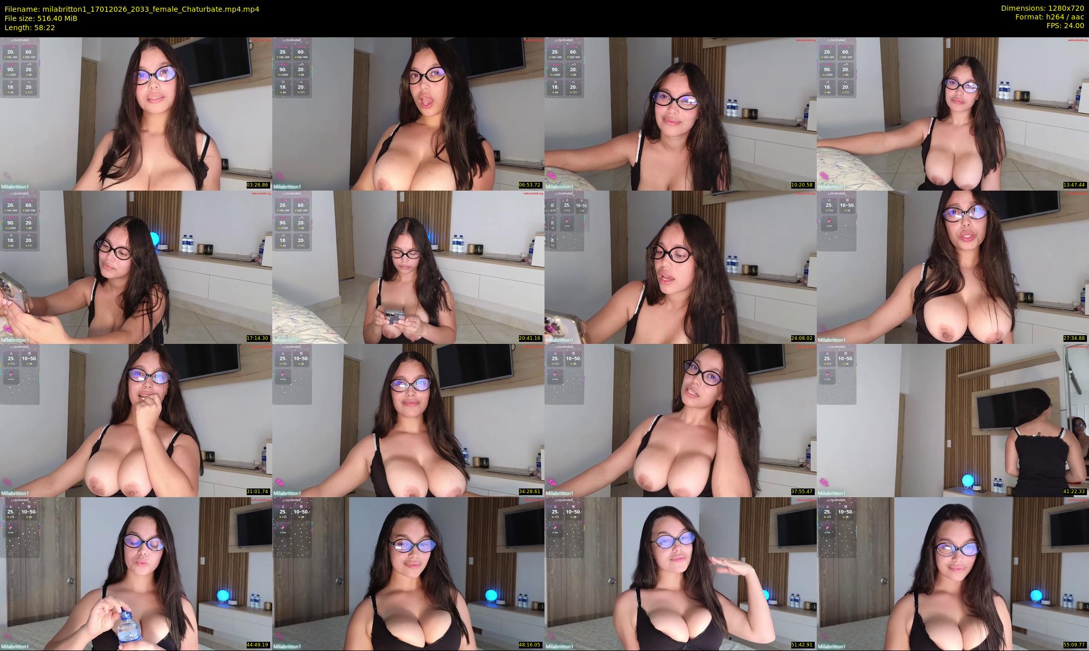 milabritton1 — 59 minute Chaturbate female cam show recording, 720p, Jan 17, 2026