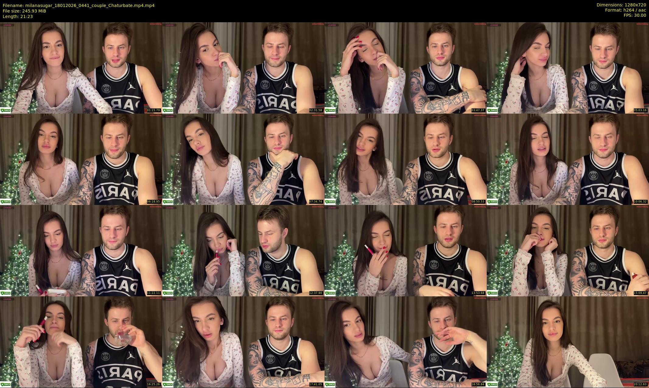 milanasugar — 22 minute Chaturbate couple cam show recording, 720p, Jan 18, 2026