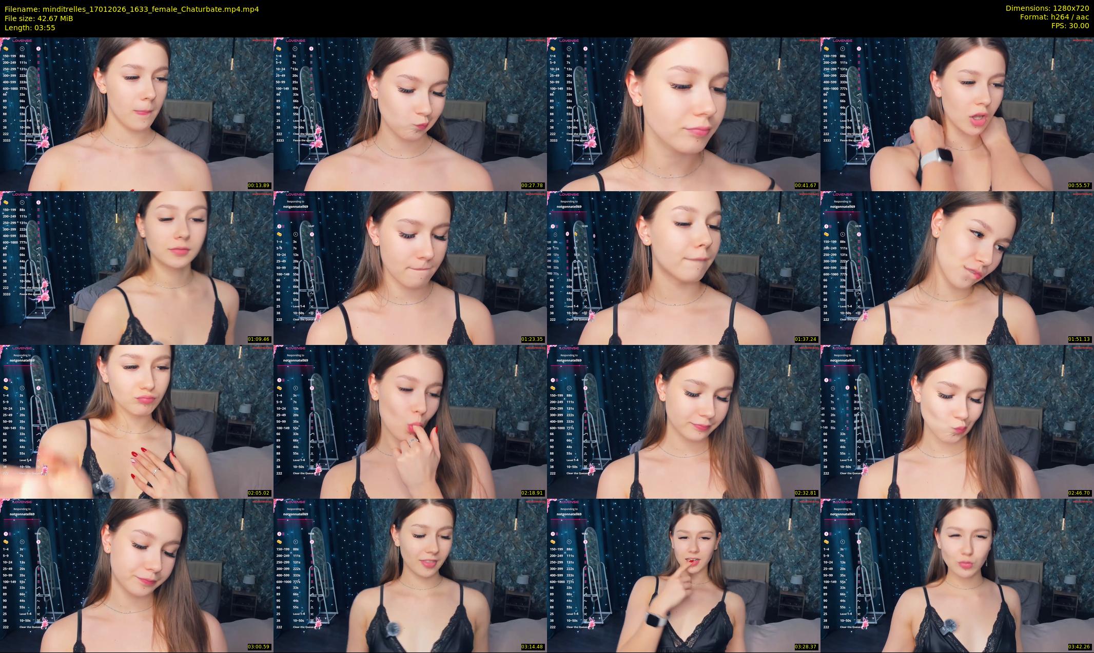 minditrelles — 4 minute Chaturbate female cam show recording, 720p, Jan 17, 2026