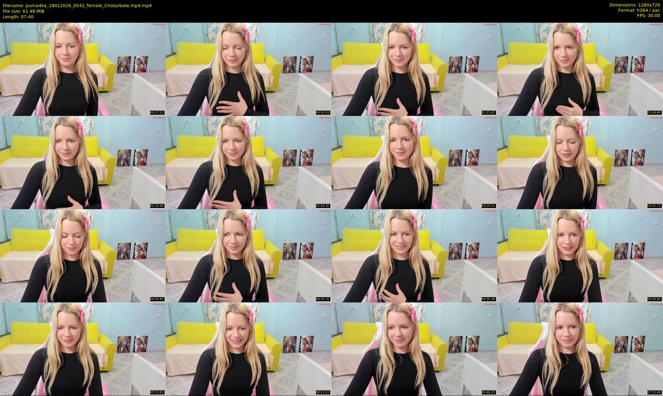 puma4ka — 8 minute Chaturbate female cam show recording, 720p, Jan 18, 2026