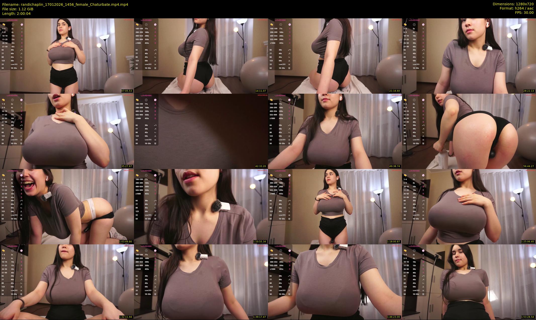 randichaplin — 121 minute Chaturbate female cam show recording, 720p, Jan 17, 2026