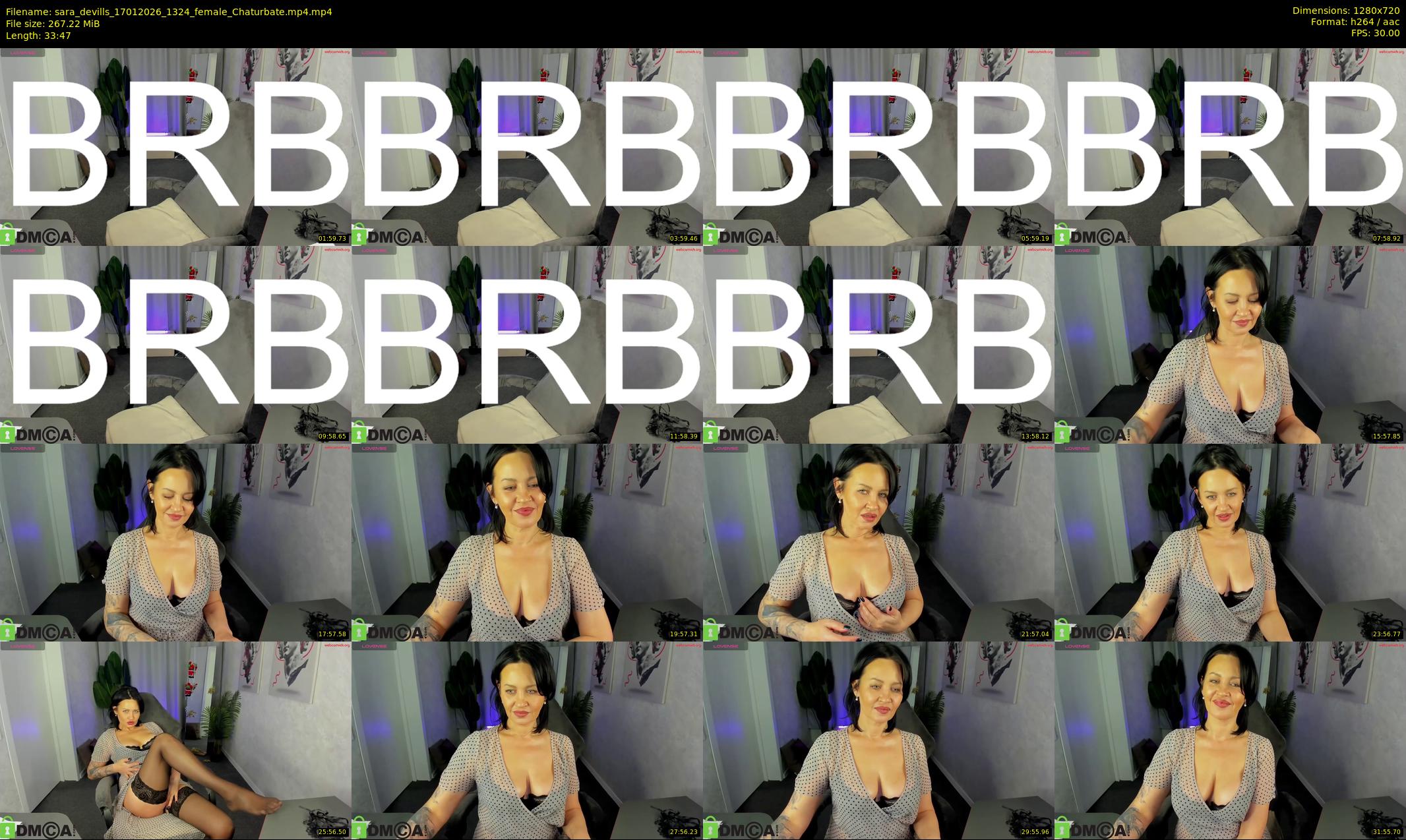 sara_devills — 34 minute Chaturbate female cam show recording, 720p, Jan 17, 2026