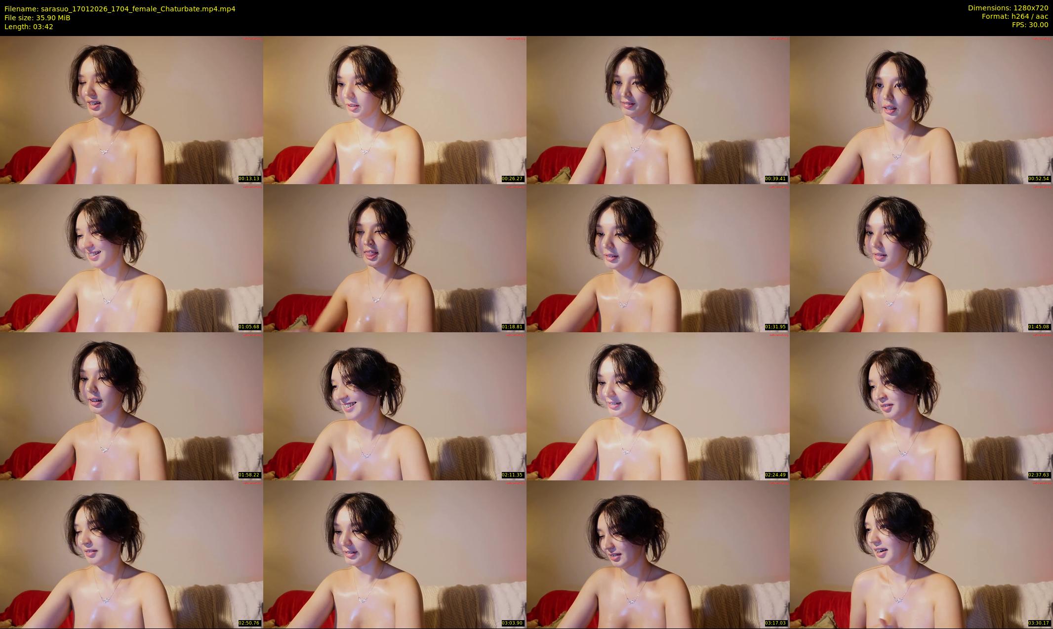 sarasuo — 4 minute Chaturbate female cam show recording, 720p, Jan 17, 2026