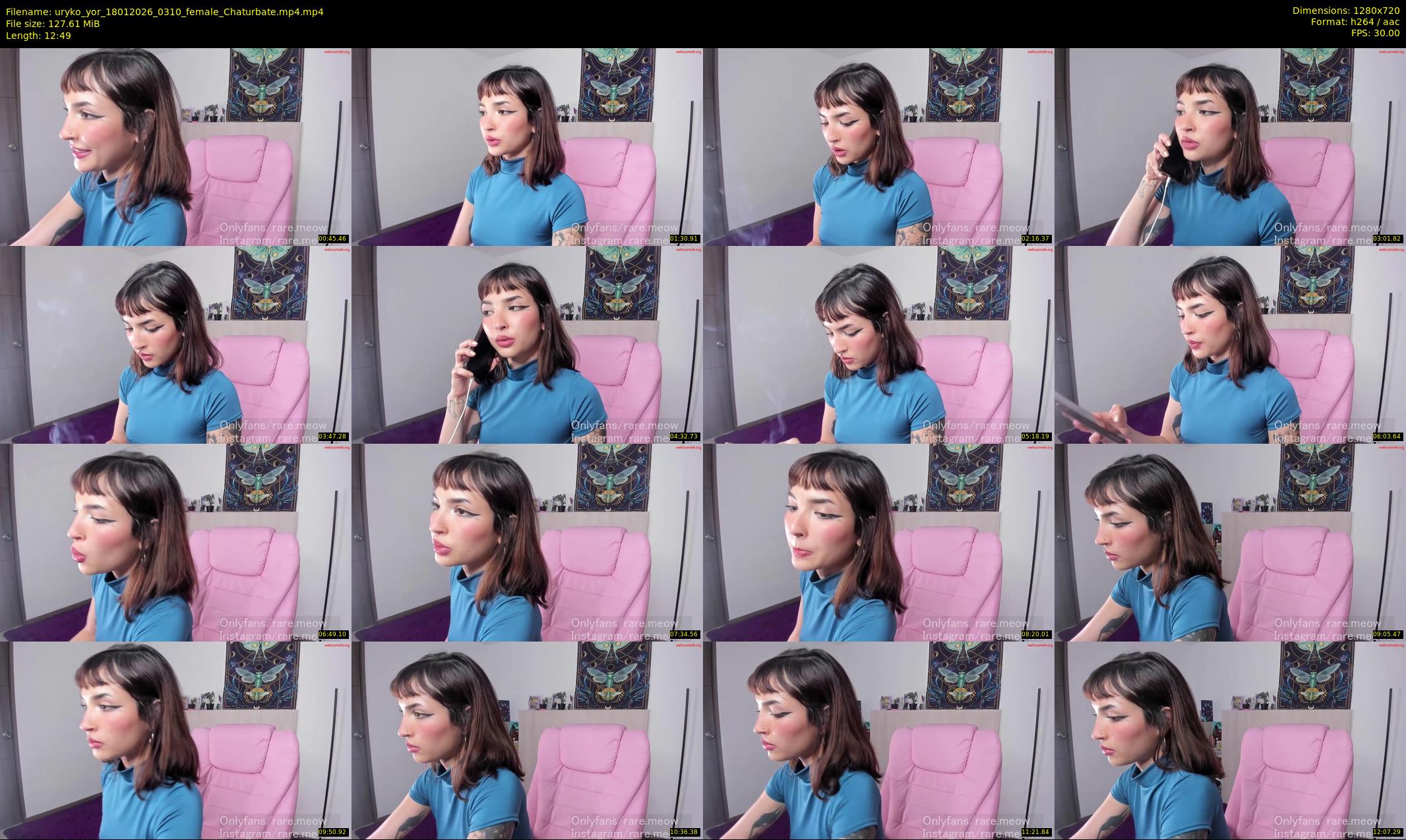 uryko_yor — 13 minute Chaturbate female cam show recording, 720p, Jan 18, 2026