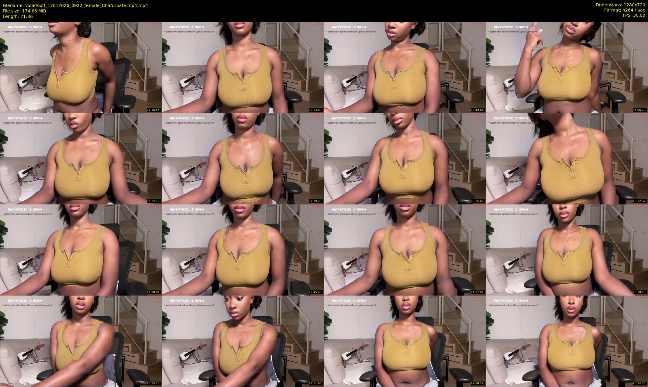 violet6xft — 22 minute Chaturbate female cam show recording, 720p, Jan 17, 2026