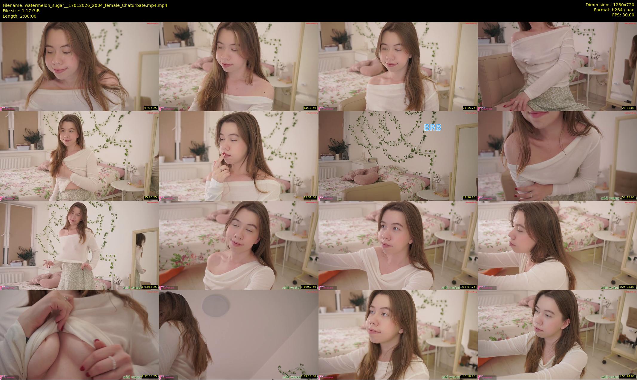 watermelon_sugar_ — 120 minute Chaturbate female cam show recording, 720p, Jan 17, 2026