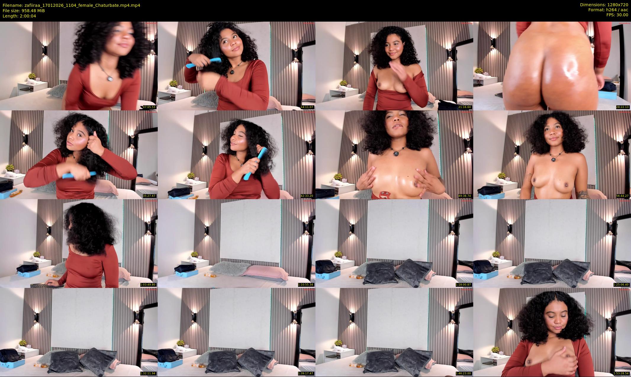 zafiiraa — 121 minute Chaturbate female cam show recording, 720p, Jan 17, 2026