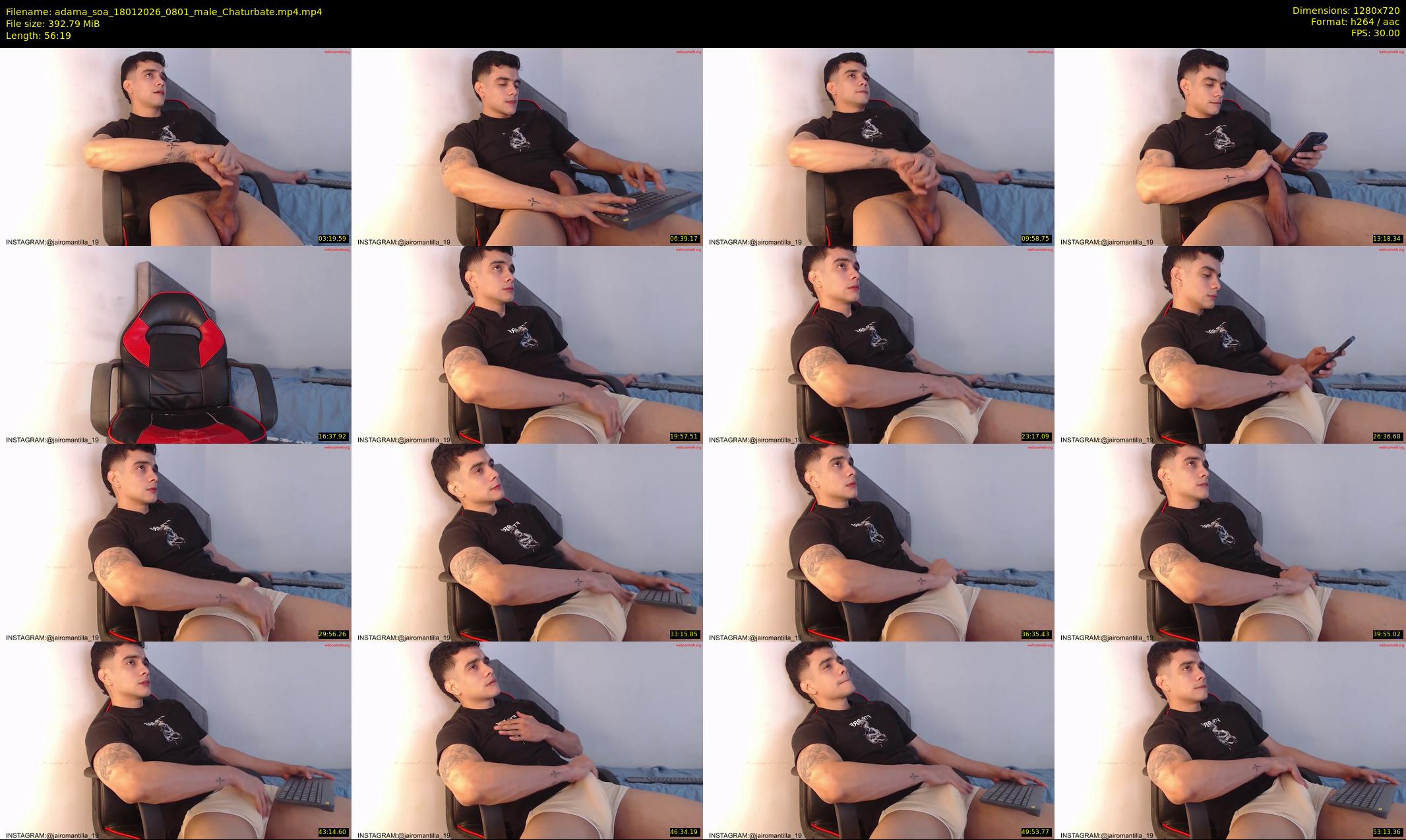 adama_soa — 57 minute Chaturbate male cam show recording, 720p, Jan 18, 2026