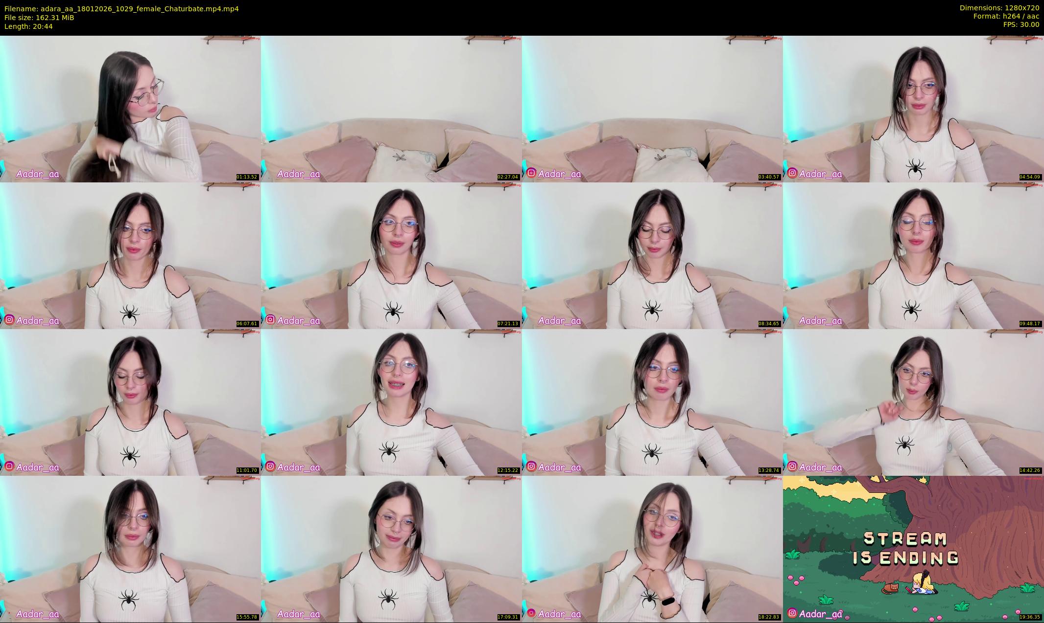 adara_aa — 21 minute Chaturbate female cam show recording, 720p, Jan 18, 2026
