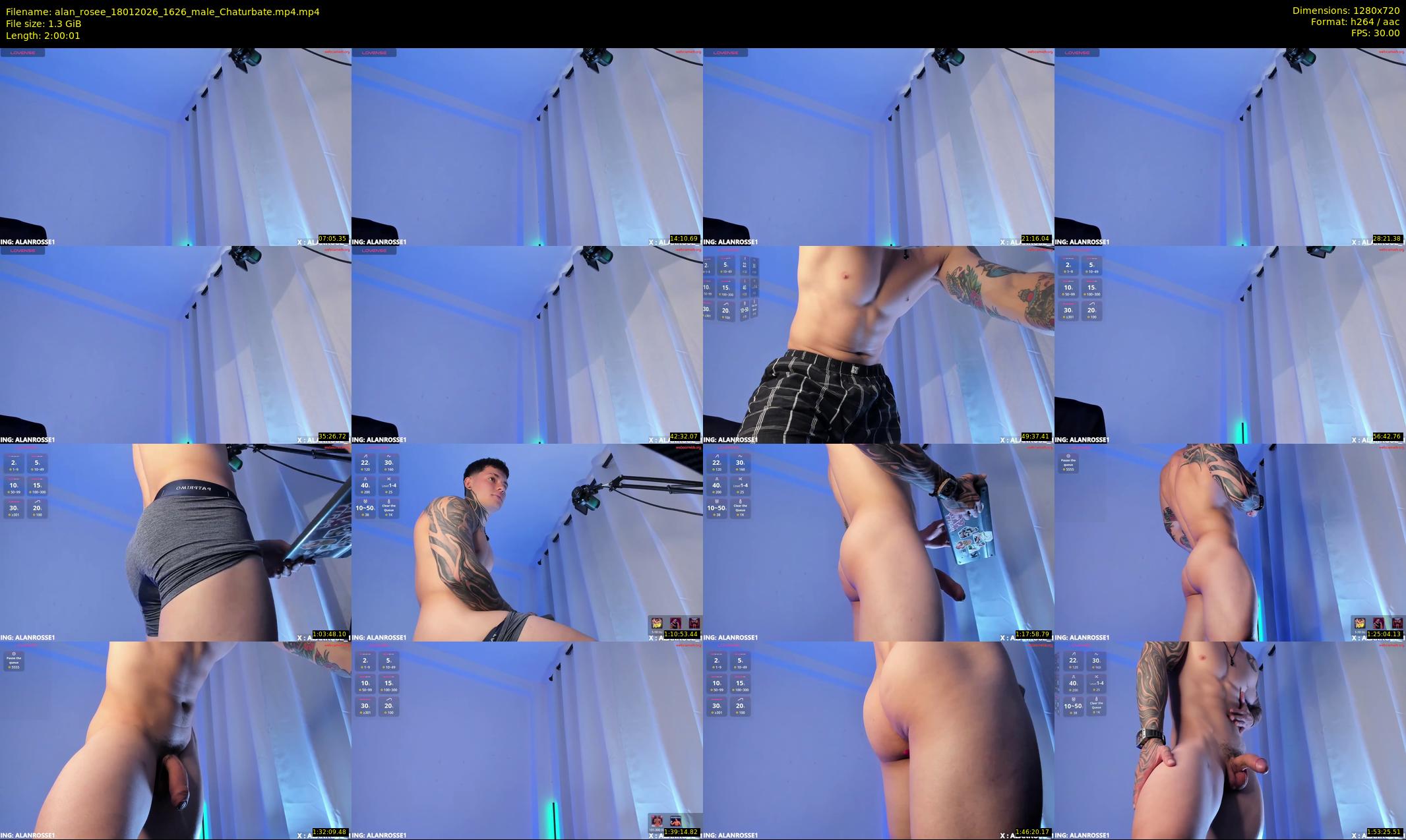 alan_rosee — 121 minute Chaturbate male cam show recording, 720p, Jan 18, 2026