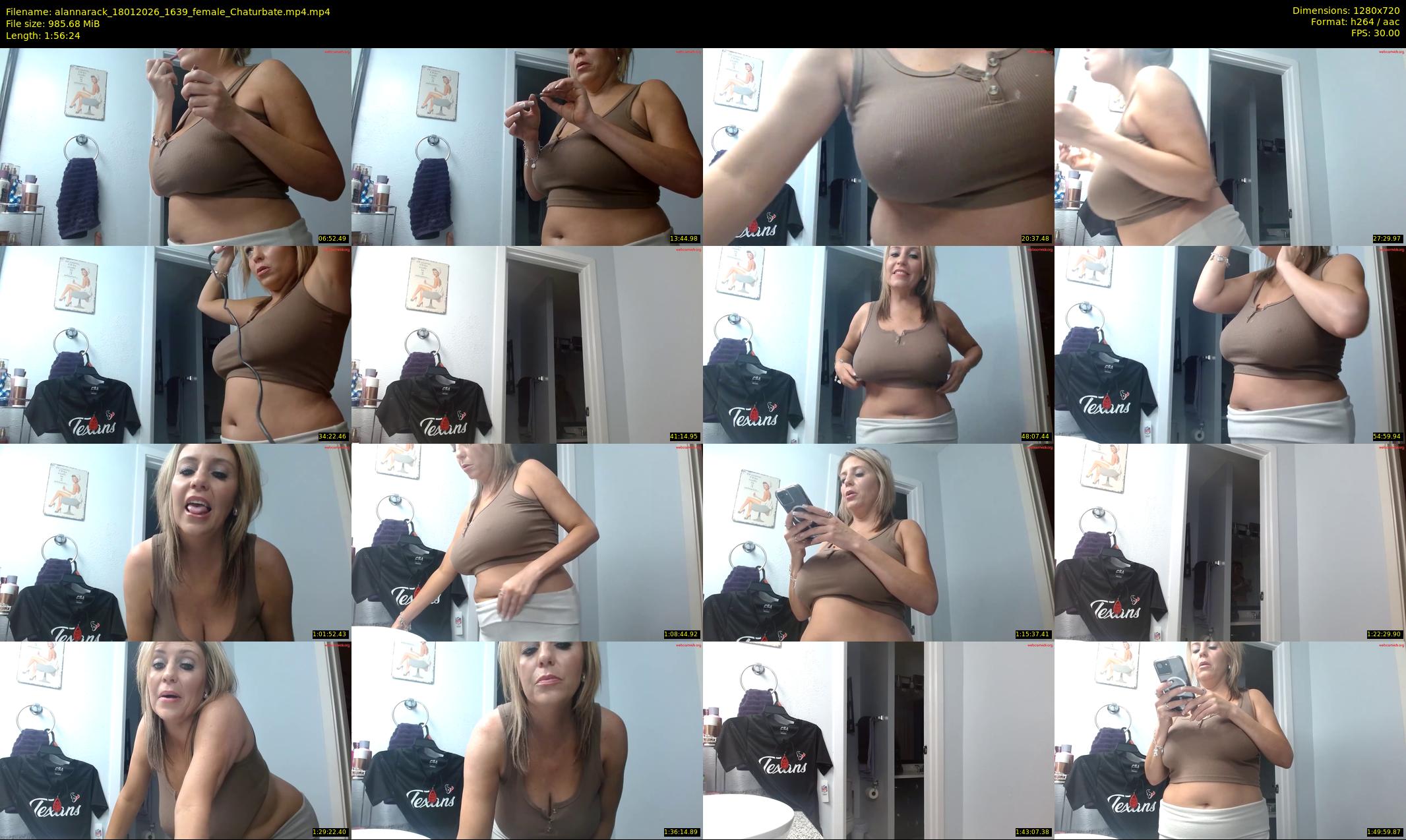 alannarack — 117 minute Chaturbate female cam show recording, 720p, Jan 18, 2026