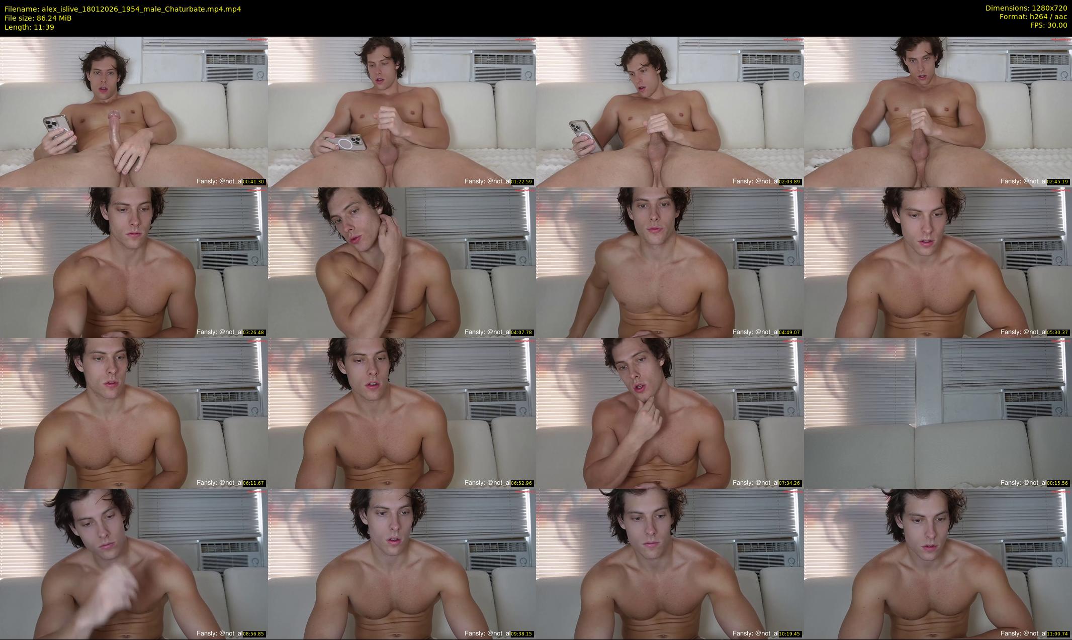alex_islive — 12 minute Chaturbate male cam show recording, 720p, Jan 18, 2026