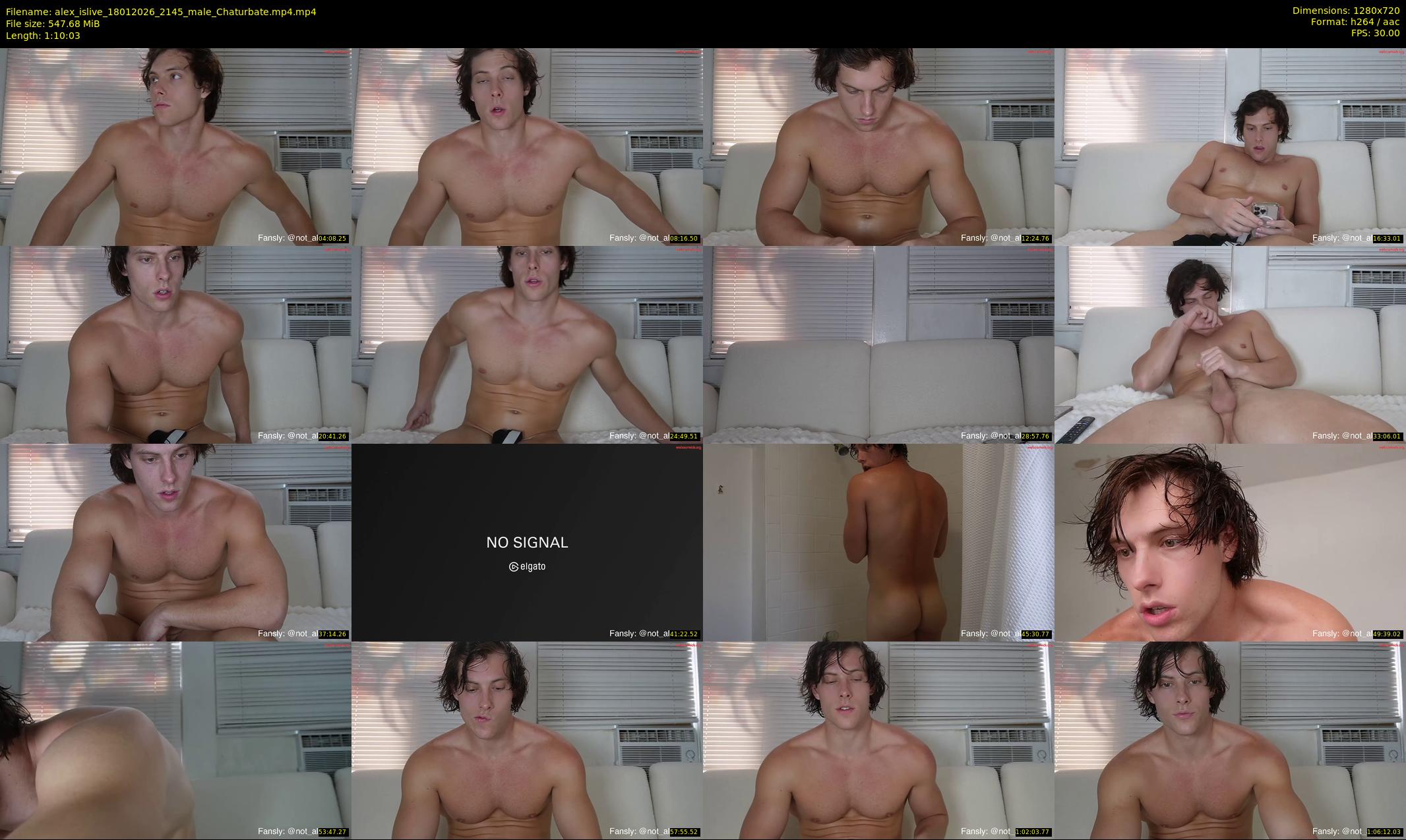 alex_islive — 71 minute Chaturbate male cam show recording, 720p, Jan 18, 2026