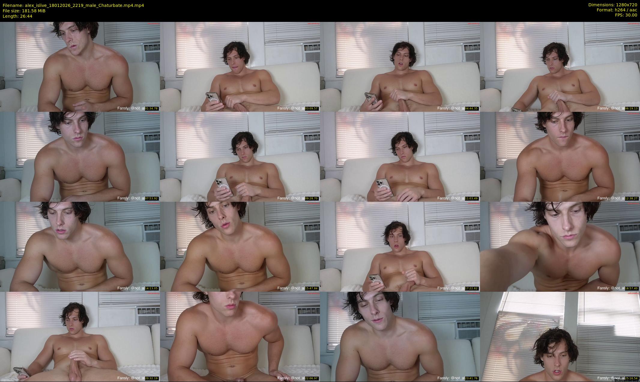 alex_islive — 27 minute Chaturbate male cam show recording, 720p, Jan 18, 2026