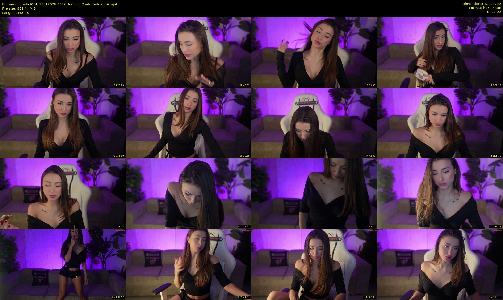 anabel054 — 109 minute Chaturbate female cam show recording, 720p, Jan 18, 2026