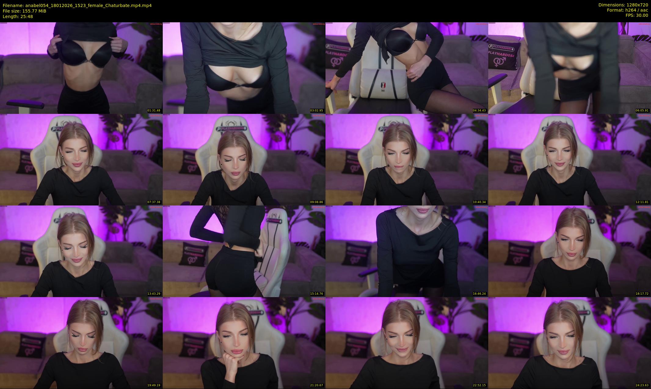 anabel054 — 26 minute Chaturbate female cam show recording, 720p, Jan 18, 2026