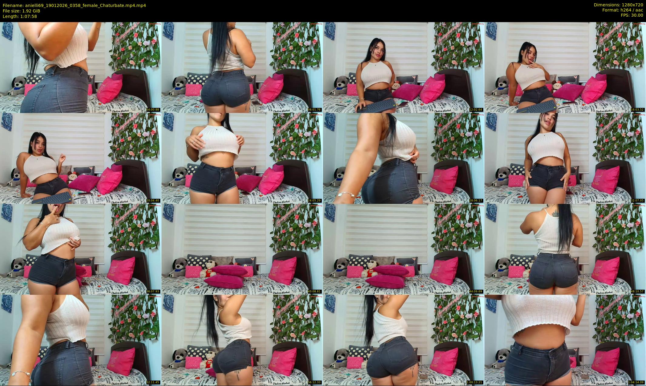 anielli69 — 68 minute Chaturbate female cam show recording, 720p, Jan 19, 2026
